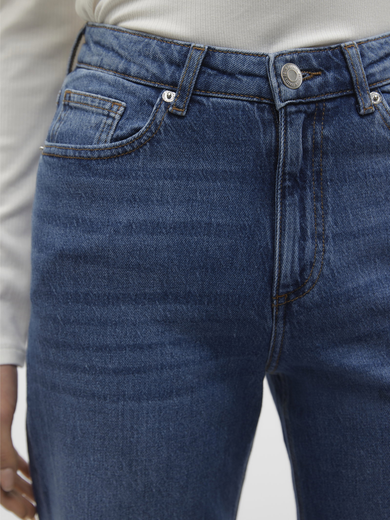 VMTESSA HR WIDE JEANS RA380 GA NOOS, Medium Blue Denim #5