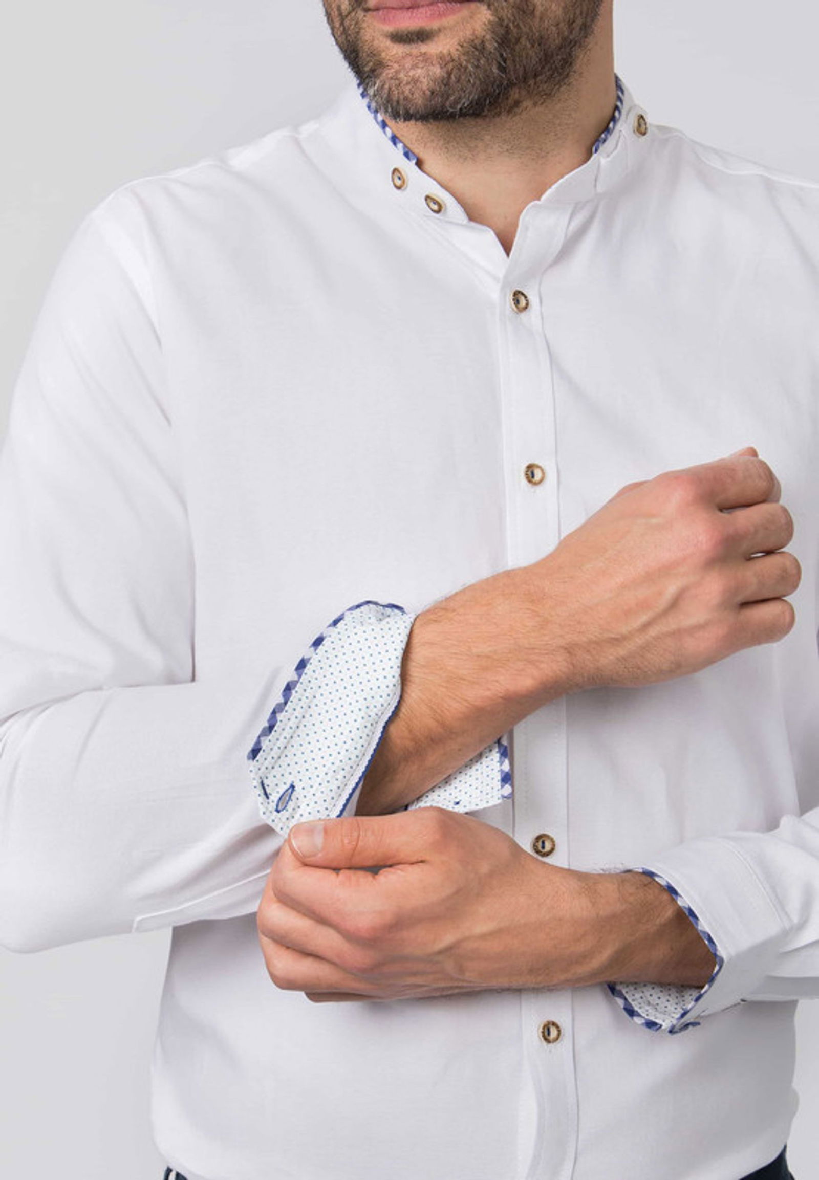 96a02acc4b2f887b55de184734555755 Stockerpoint |  Stockerpoint Trachtenhemd Alexio | M | weiß-blau