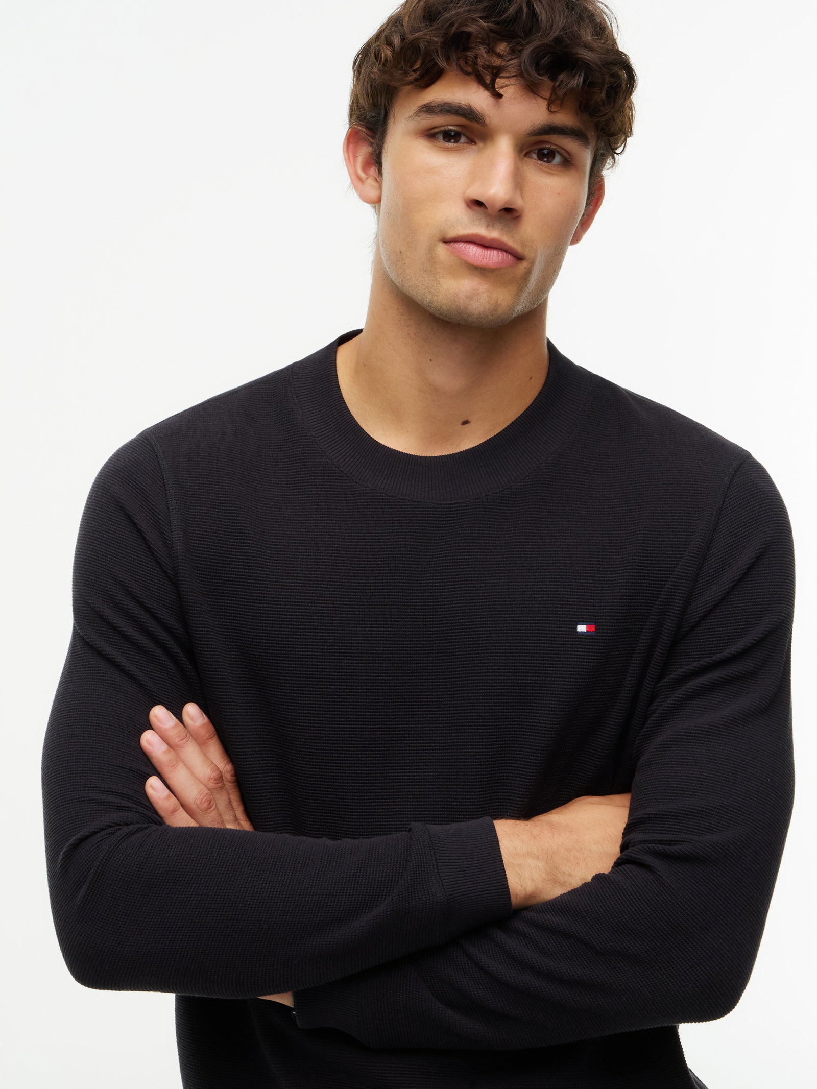 TEXTURED LS TEE, BLACK #3