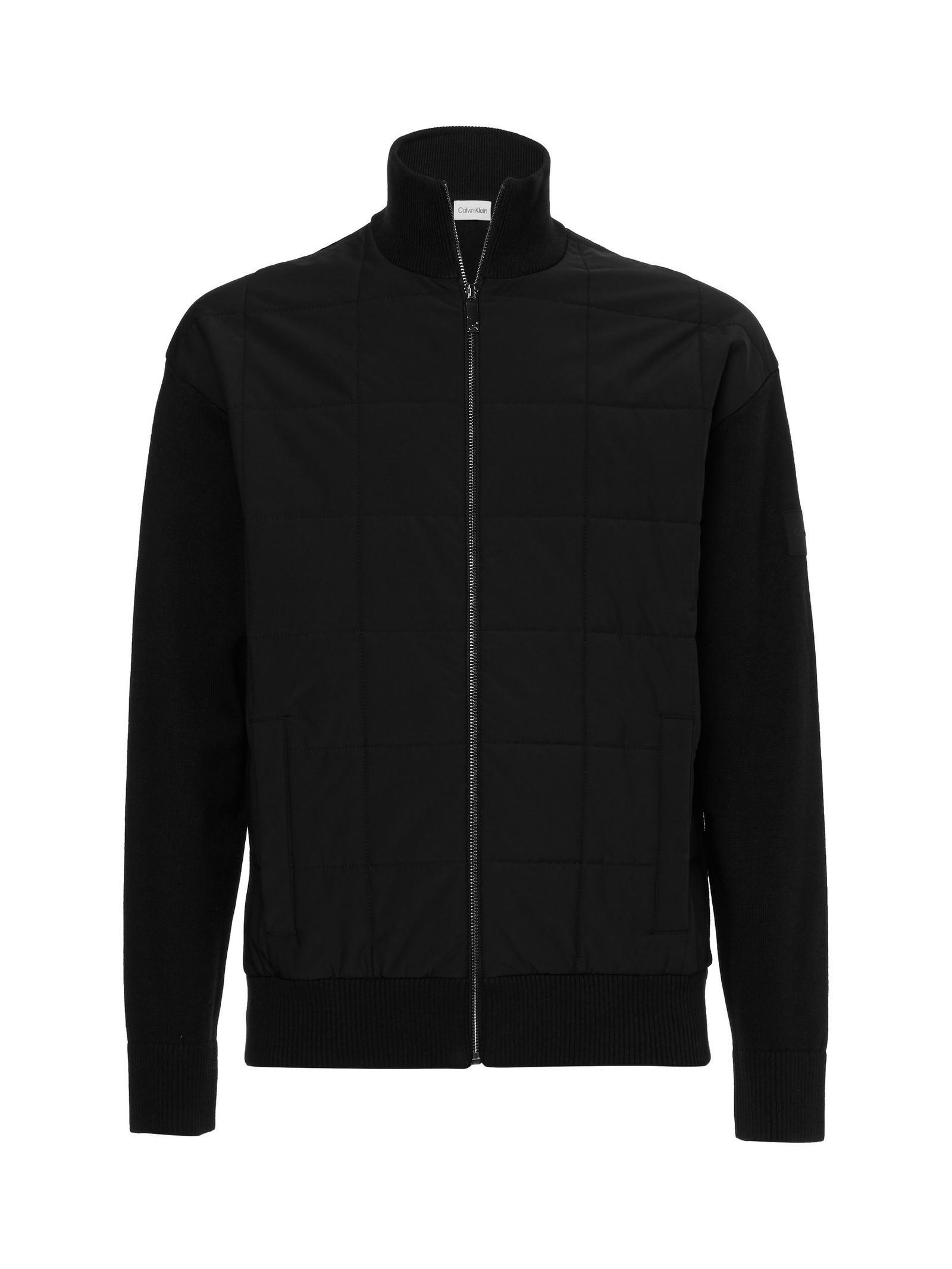 MIX MEDIA ZIP THROUGH JACKET