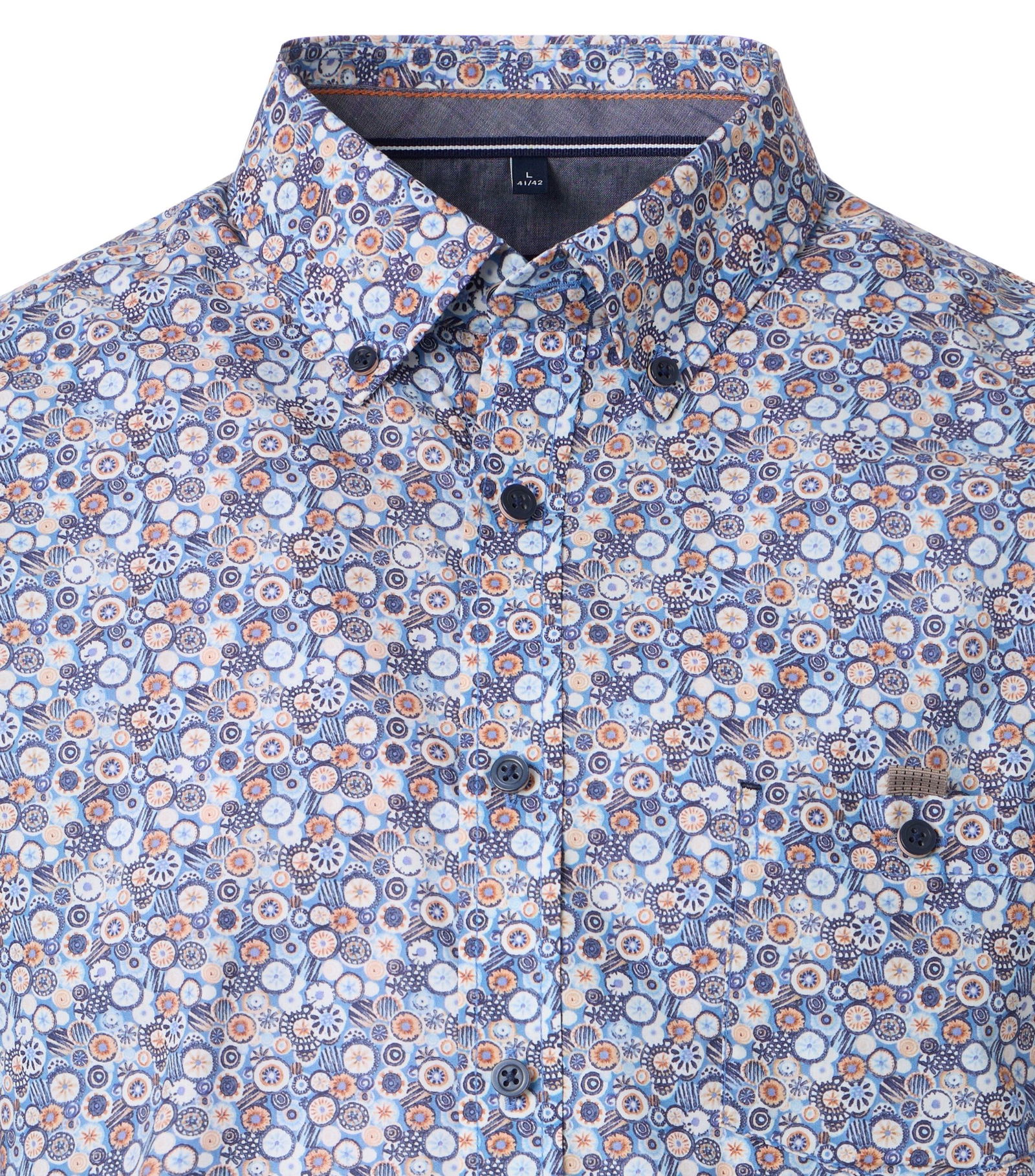  |  Freizeithemd Kurzarm | M | blau