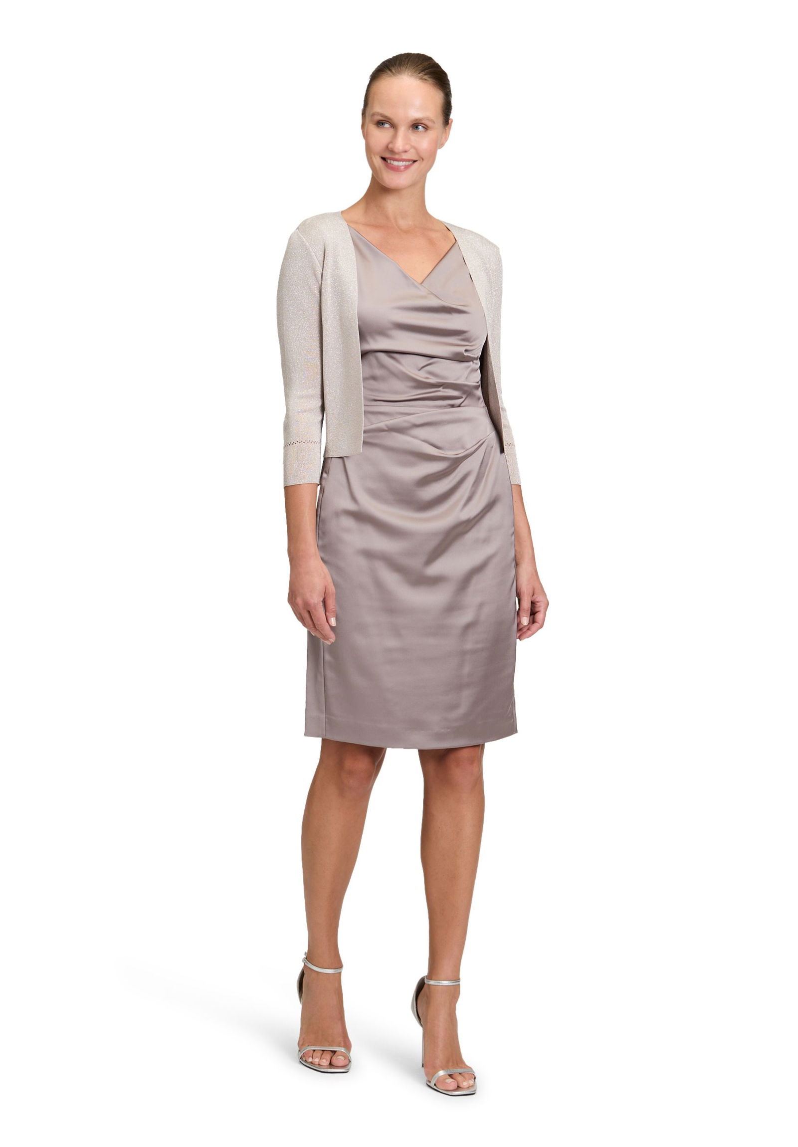 Vera Mont | Vera Mont Strickbolero | S | silver/beige