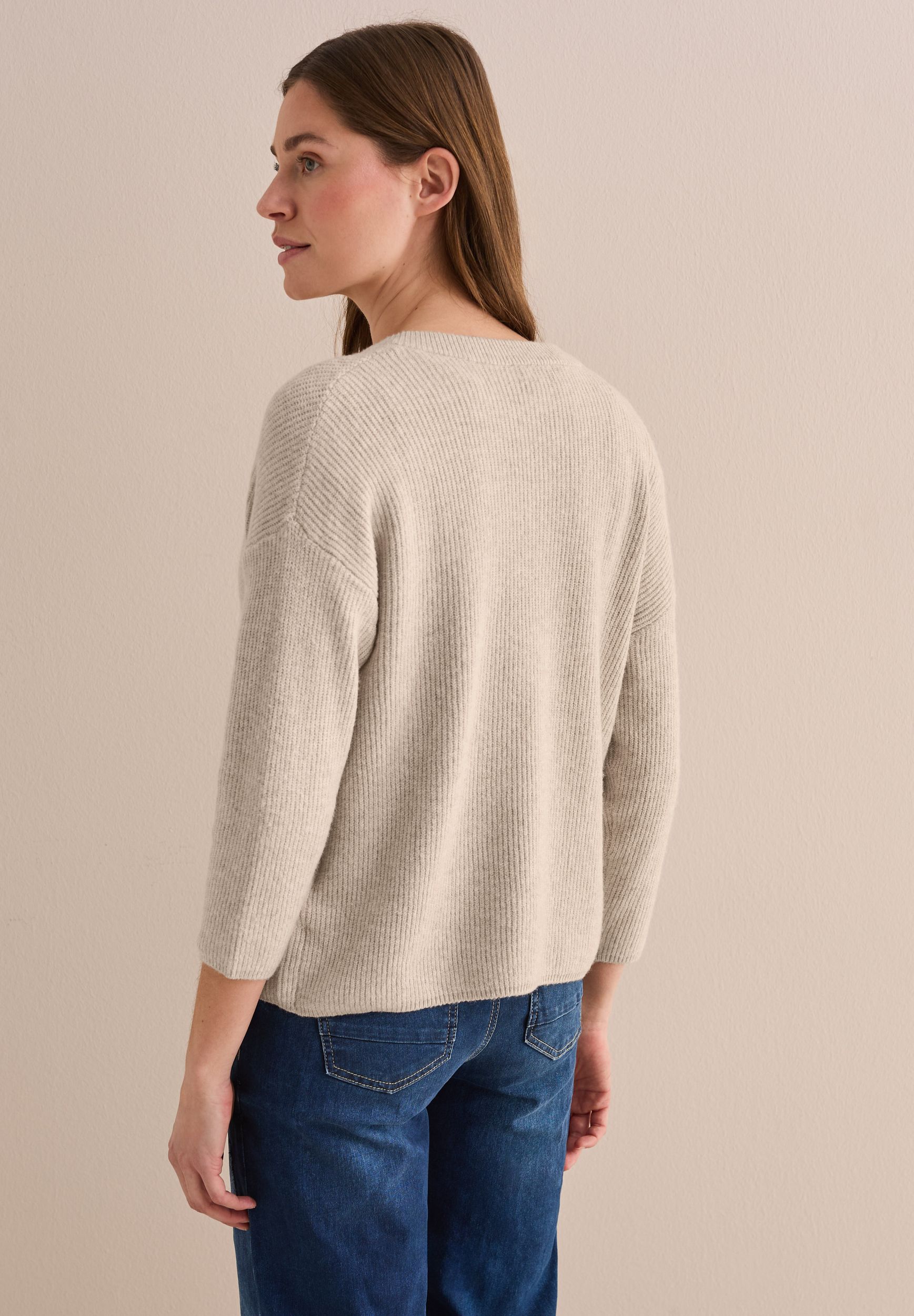 CECIL |  CECIL Strickjacke | Cardigan  | L | desert beige melange