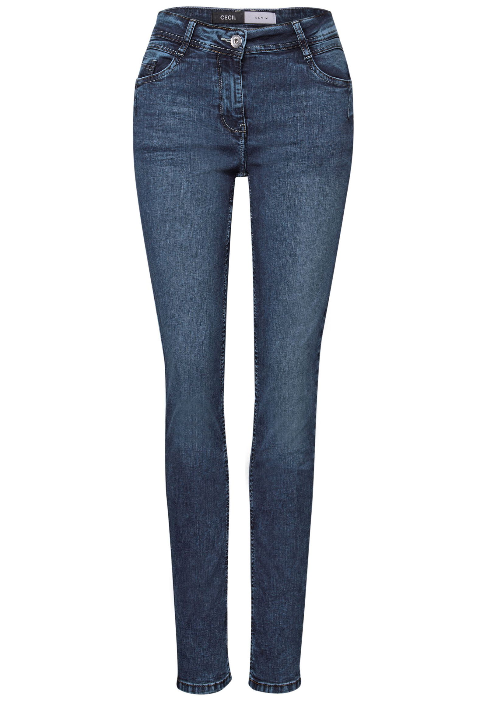 85ce5ef8d21df1a00cf29945fb33c15b CECIL | CECIL Straight Leg Jeans | 31/32 | mid blue wash