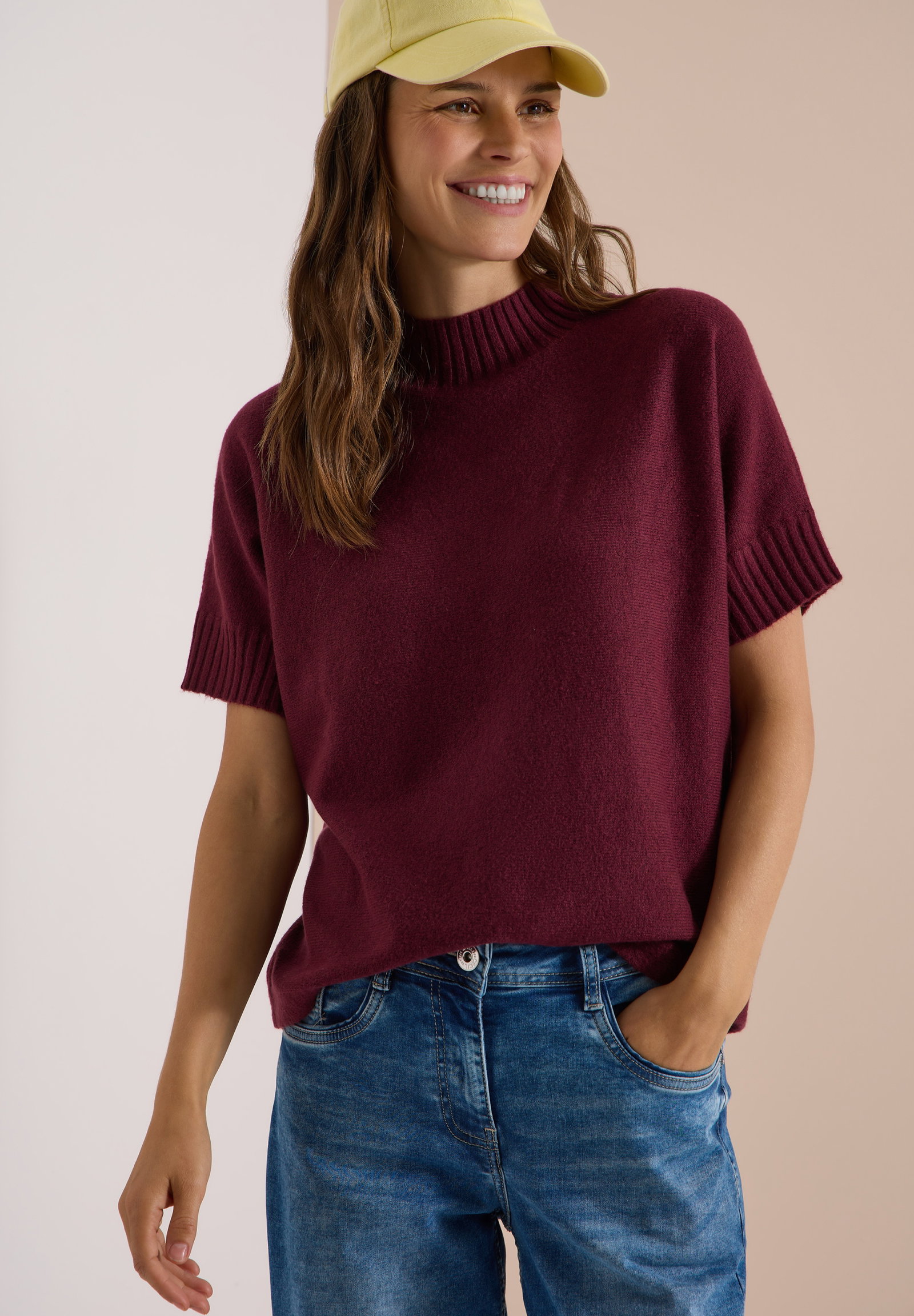 TOS Cosy shortsleeve Dolman, red wine #3