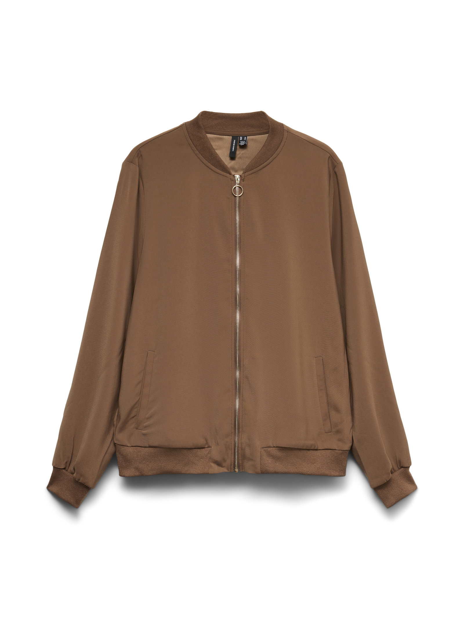 VMCOCO L/S BOMBER NOOS, Cocoa Brown/GOLD ZIPPER #1
