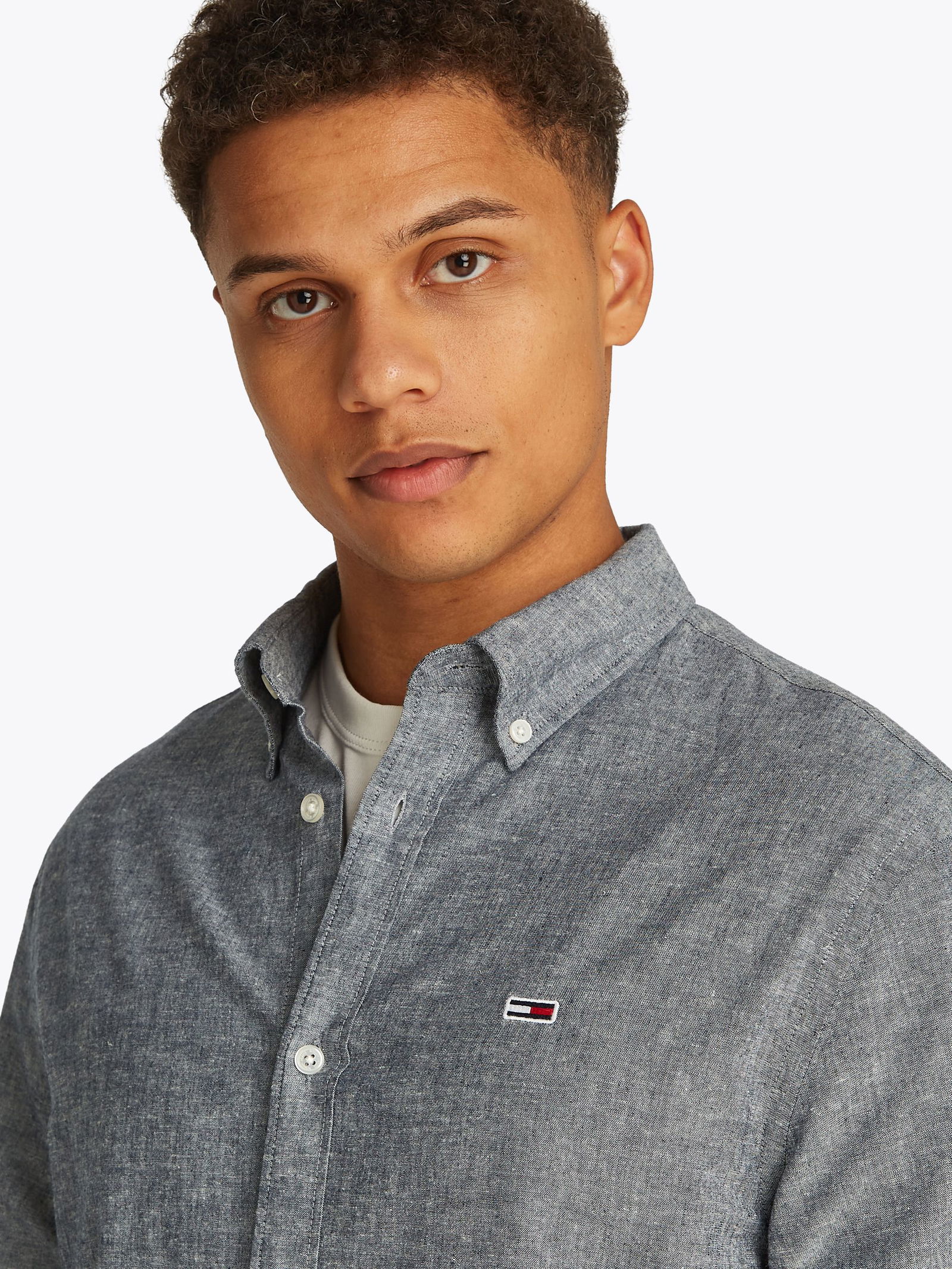 Tommy Jeans |  Tommy Jeans Hemd Super Slim Fit  | L | dark night navy