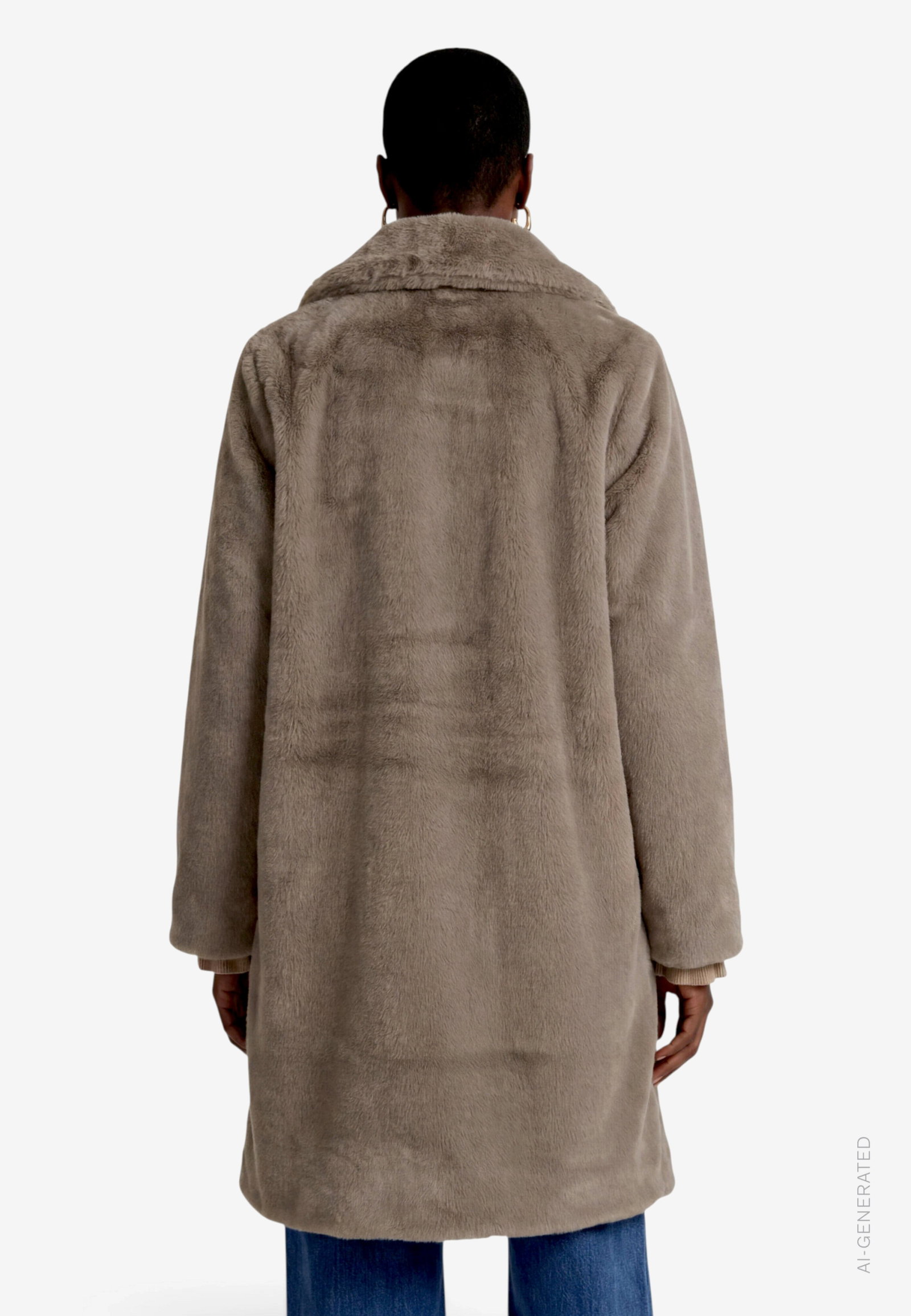 Mantel Plüsch, Desert Taupe #3