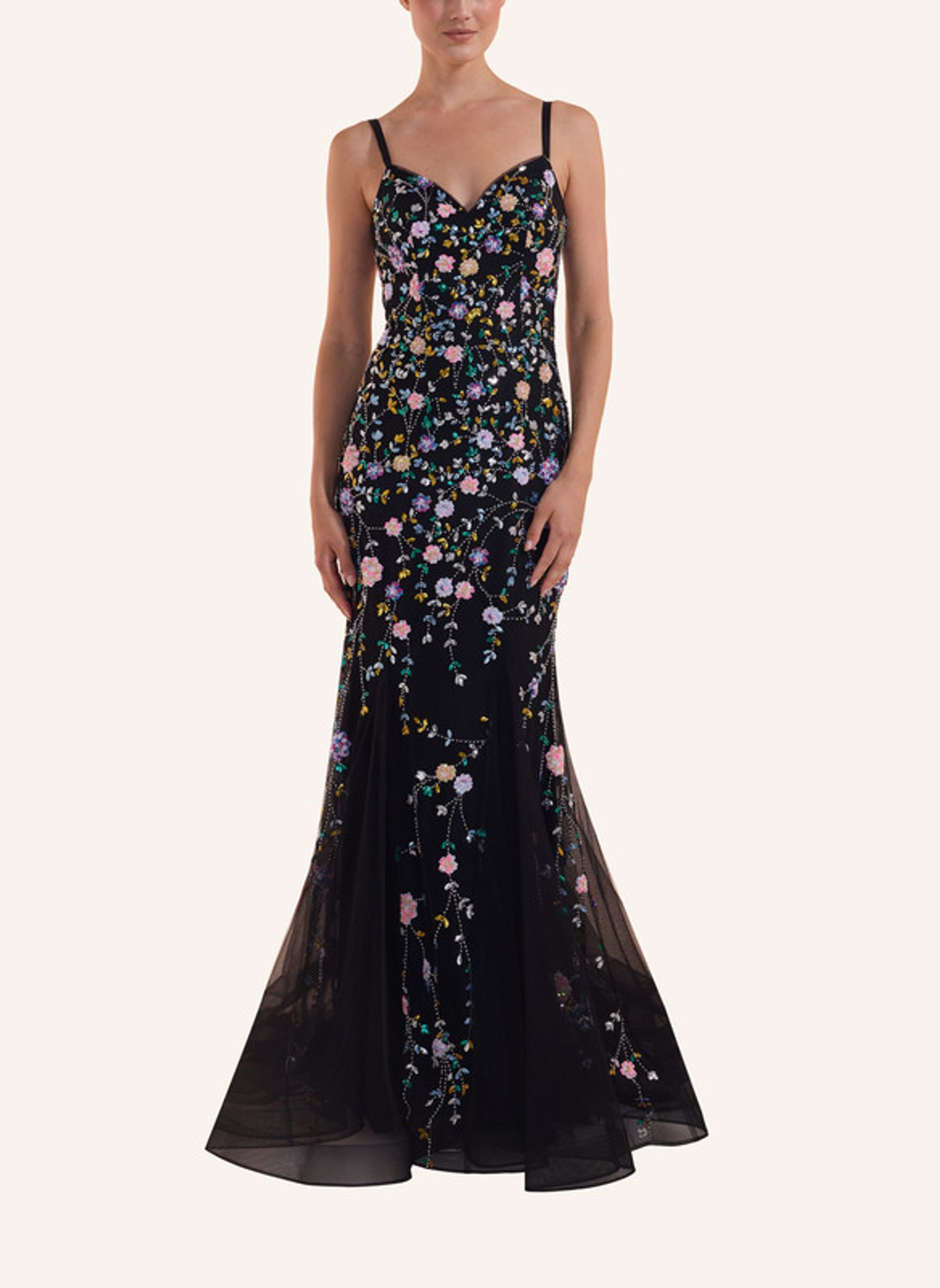 Unique |  Unique Langes Kleid  | 36 | black