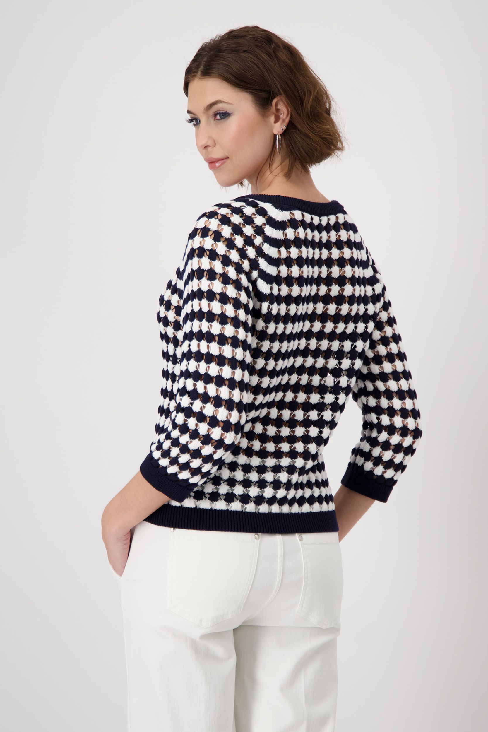 Monari |  Monari Pullover  | 40 | deep ocean ringel