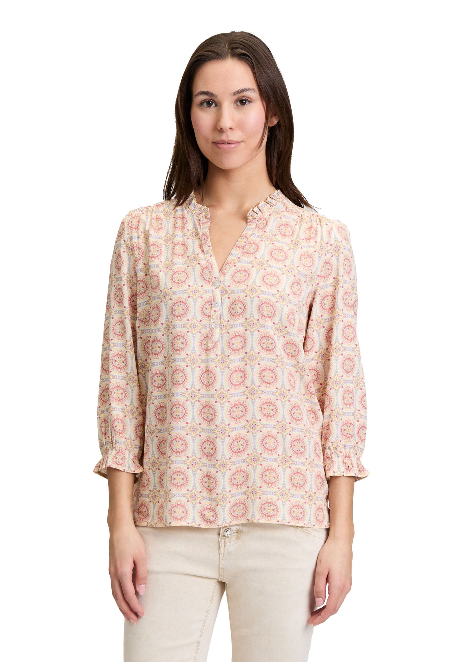 Cartoon | Cartoon Druckbluse | 40 | cream/rosé