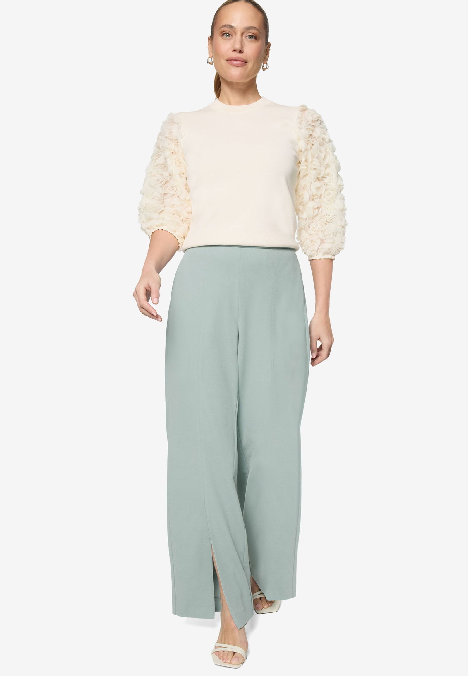 |  Strickpullover Kurz 3/4 Arm, Eggnog | 44 | eggnog