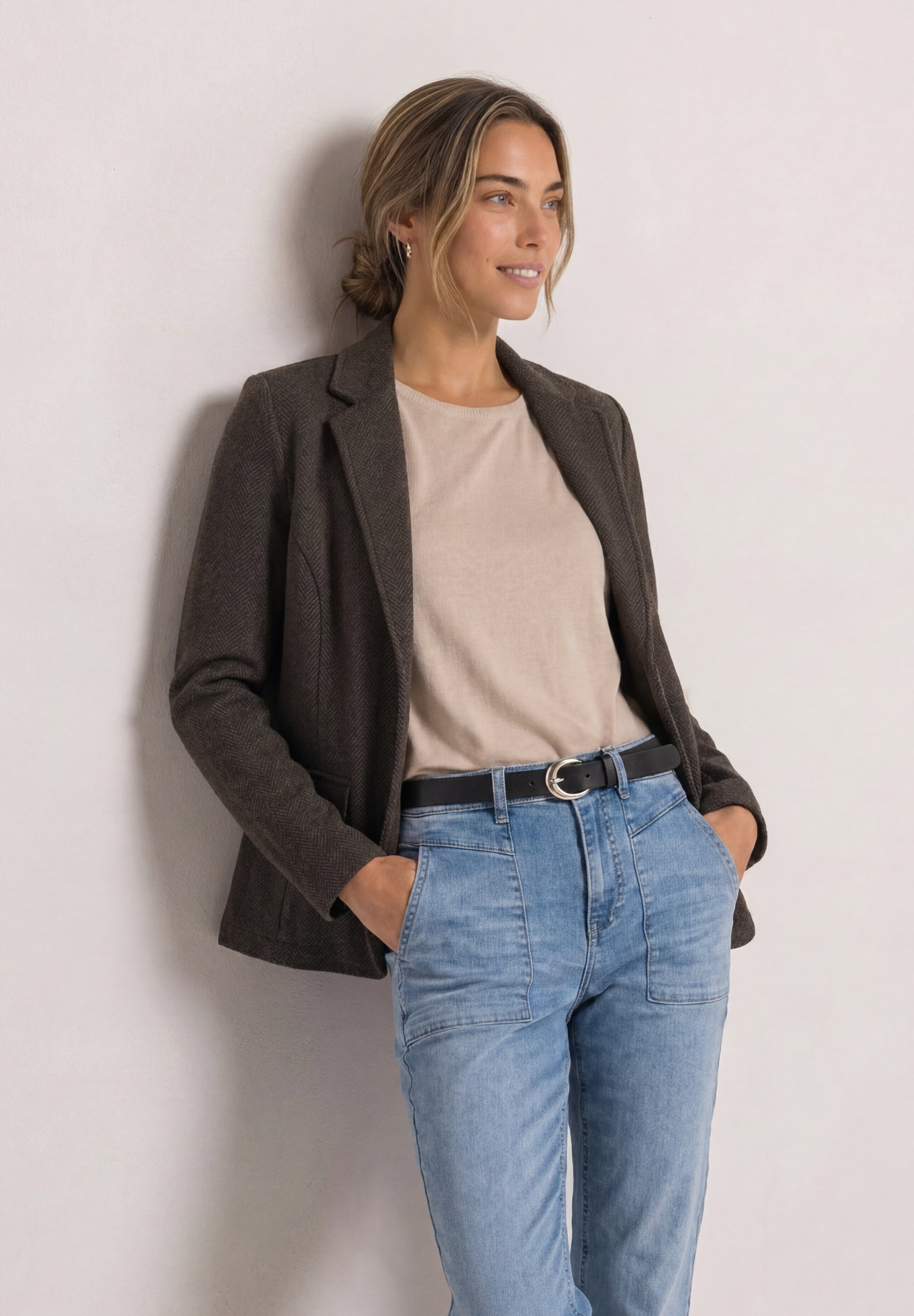 QR Dessin Basic Blazer, black coffee #3