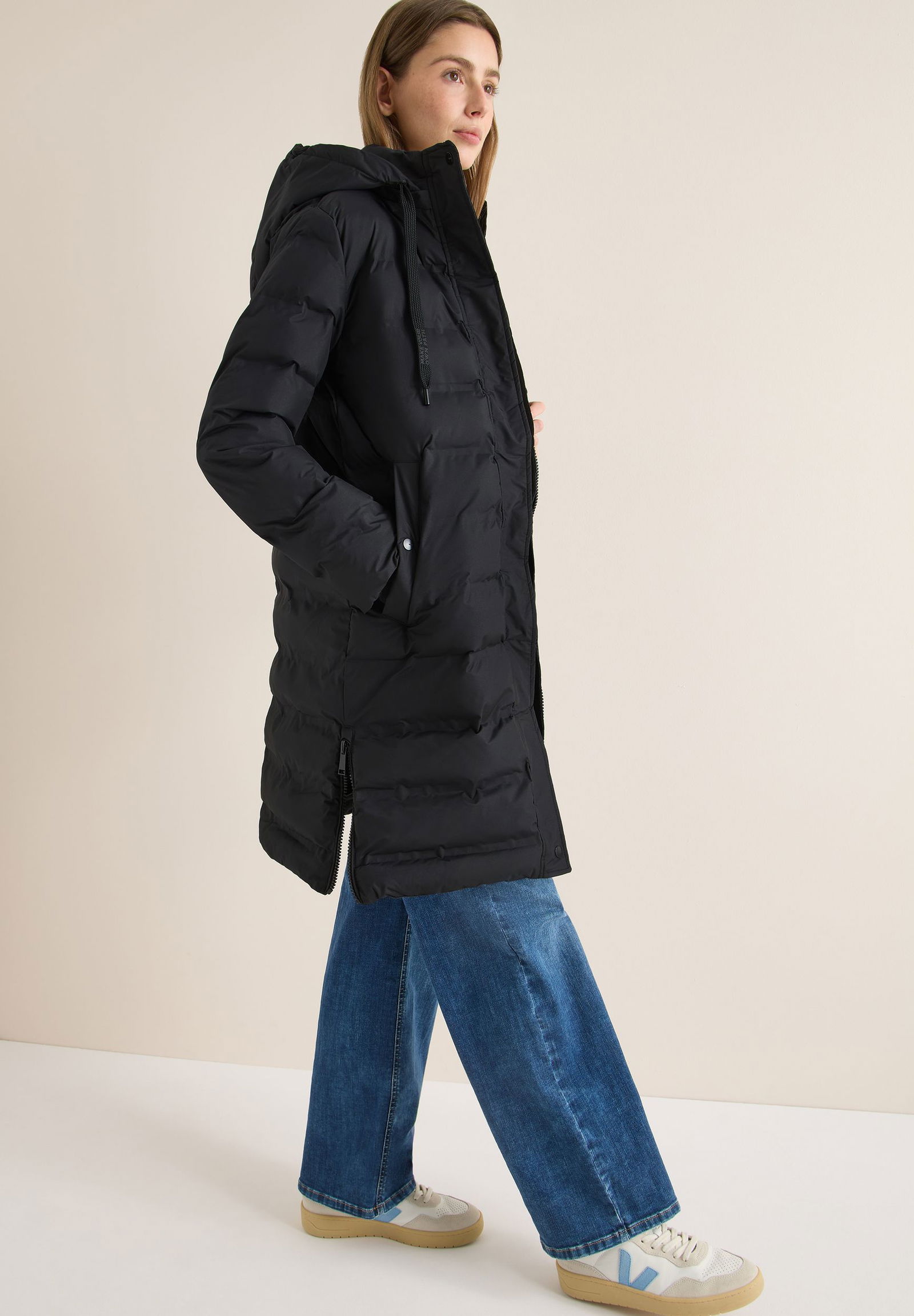 CECIL | CECIL Steppmantel | M | black