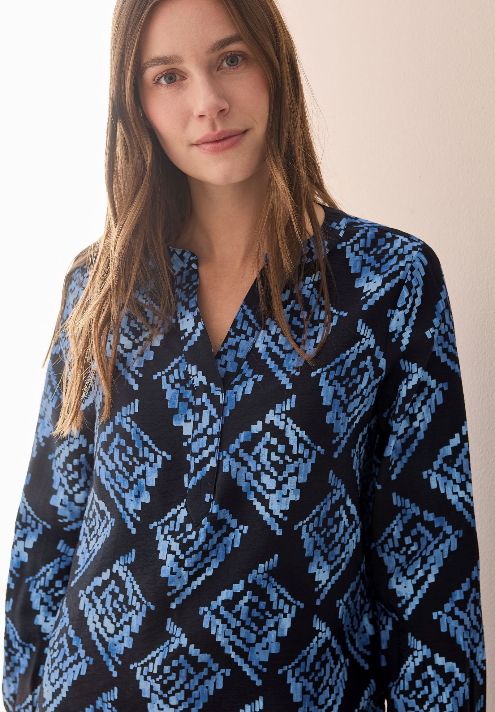 CECIL |  CECIL Druckbluse  | S | universal blue