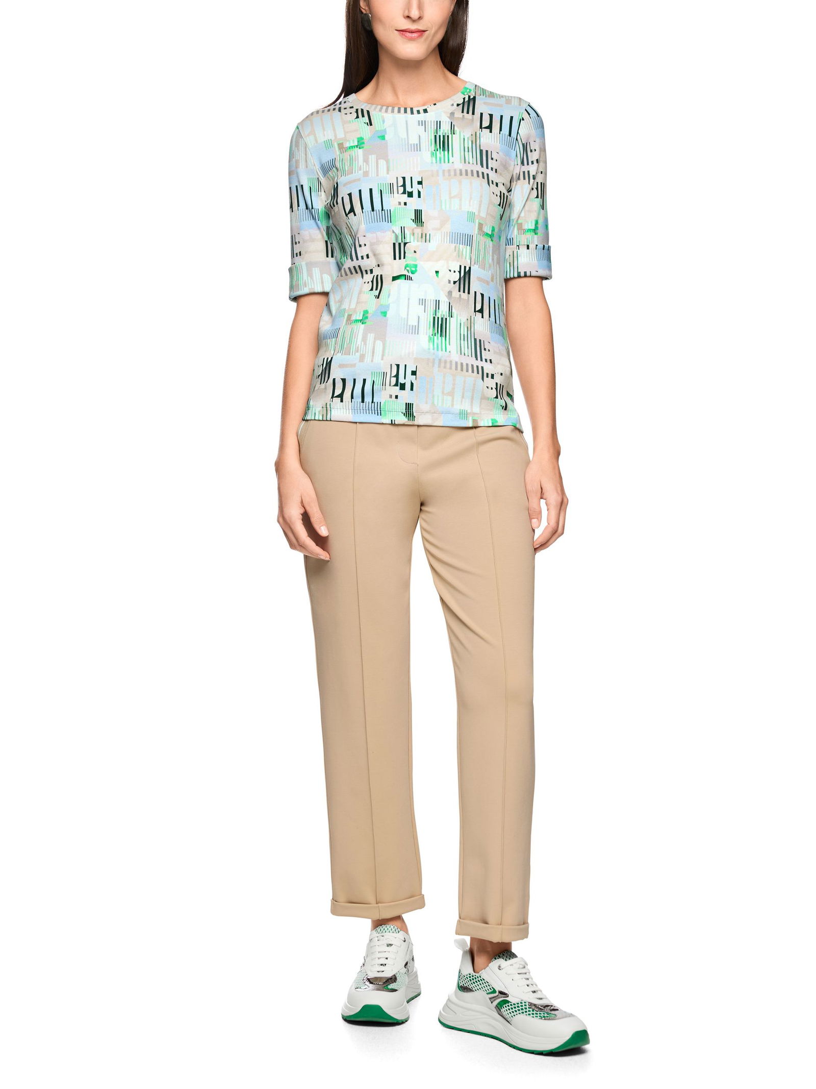 Marc Cain Sports |  Ripp-Shirt aus Baumwollstretch | 38