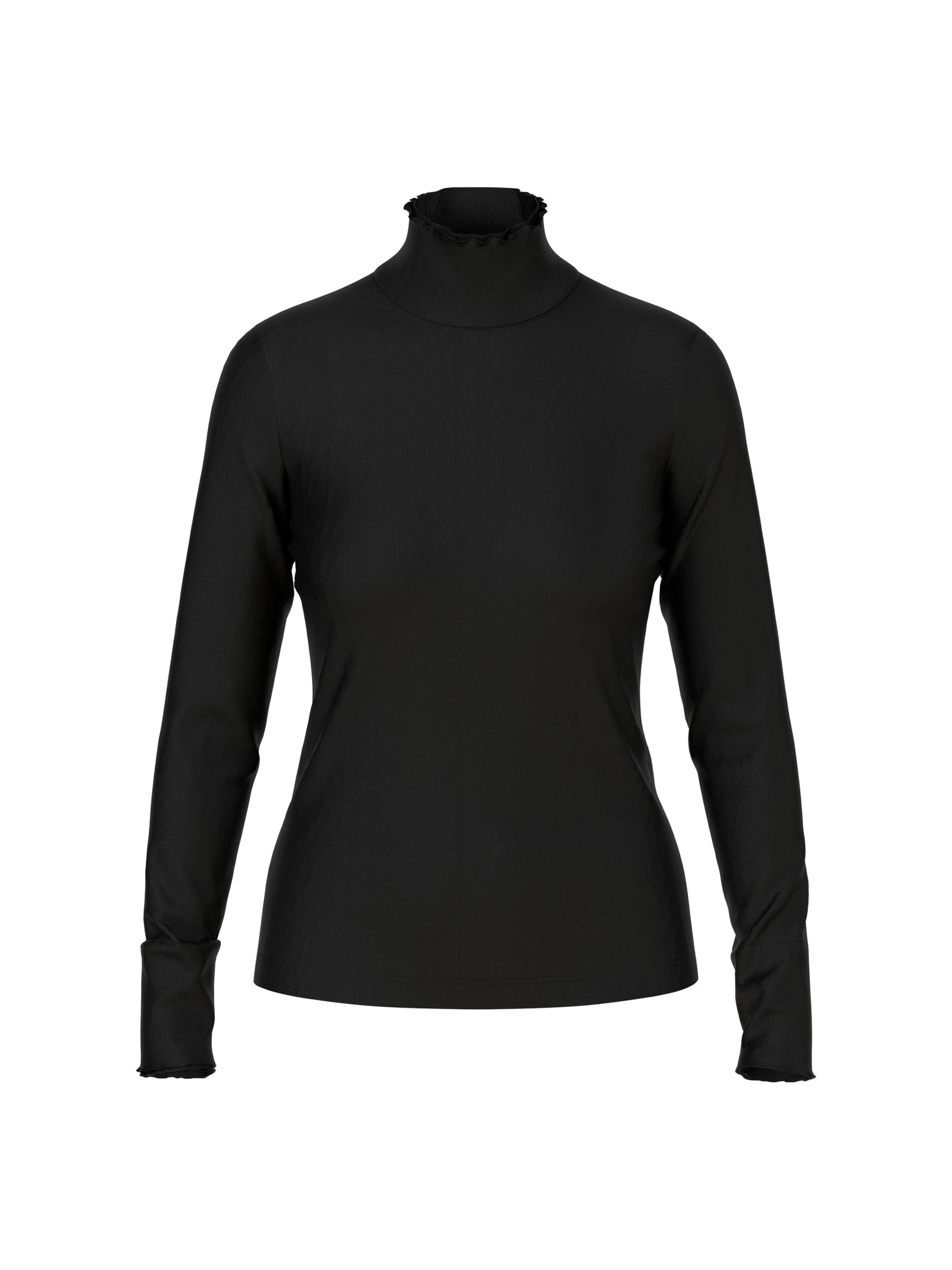 Marc Cain Sports unifarbenes Langarmshirt mit Rollkragen #1