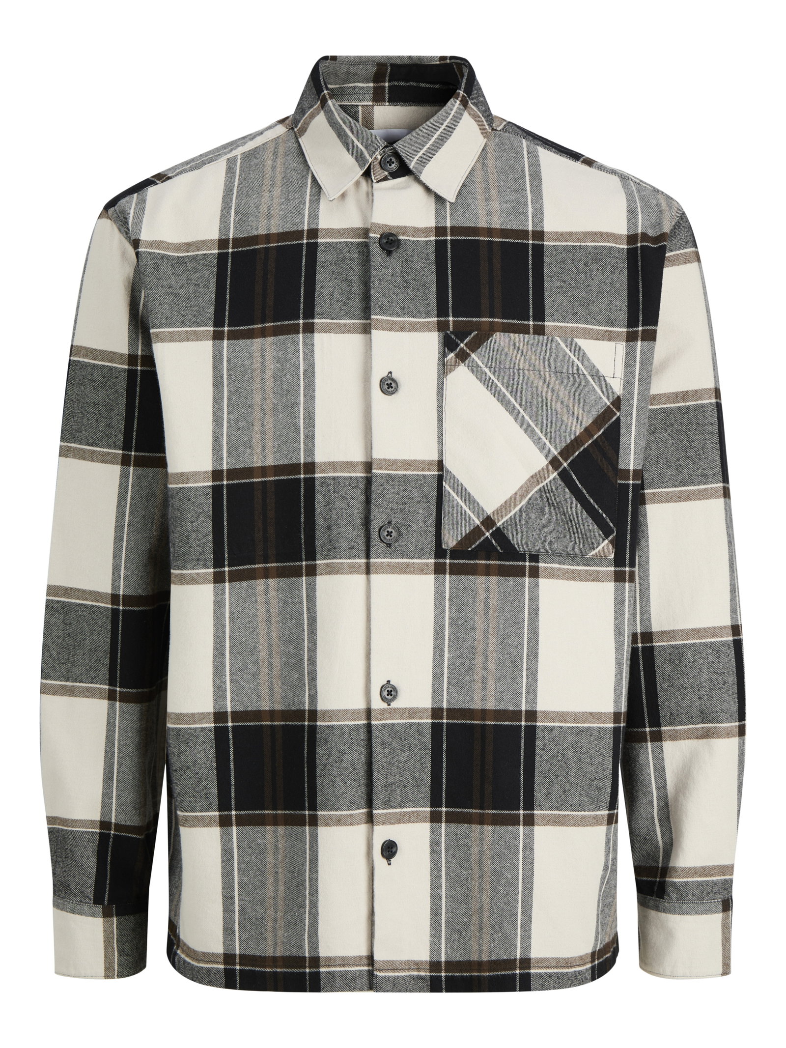 JJEJACKSON OVERSHIRT LS SN, Cloud Dancer/CHECK #1