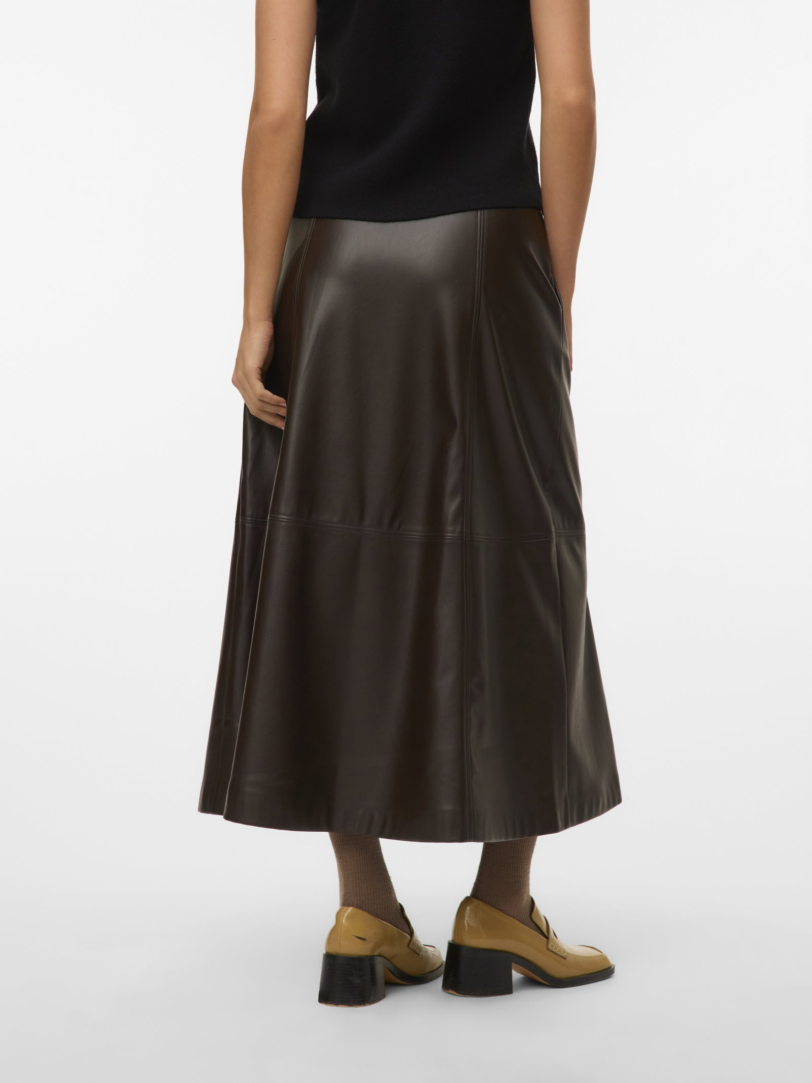 VMOLIVE HW COATED ANKLE SKIRT PRM, Chocolate Torte #5