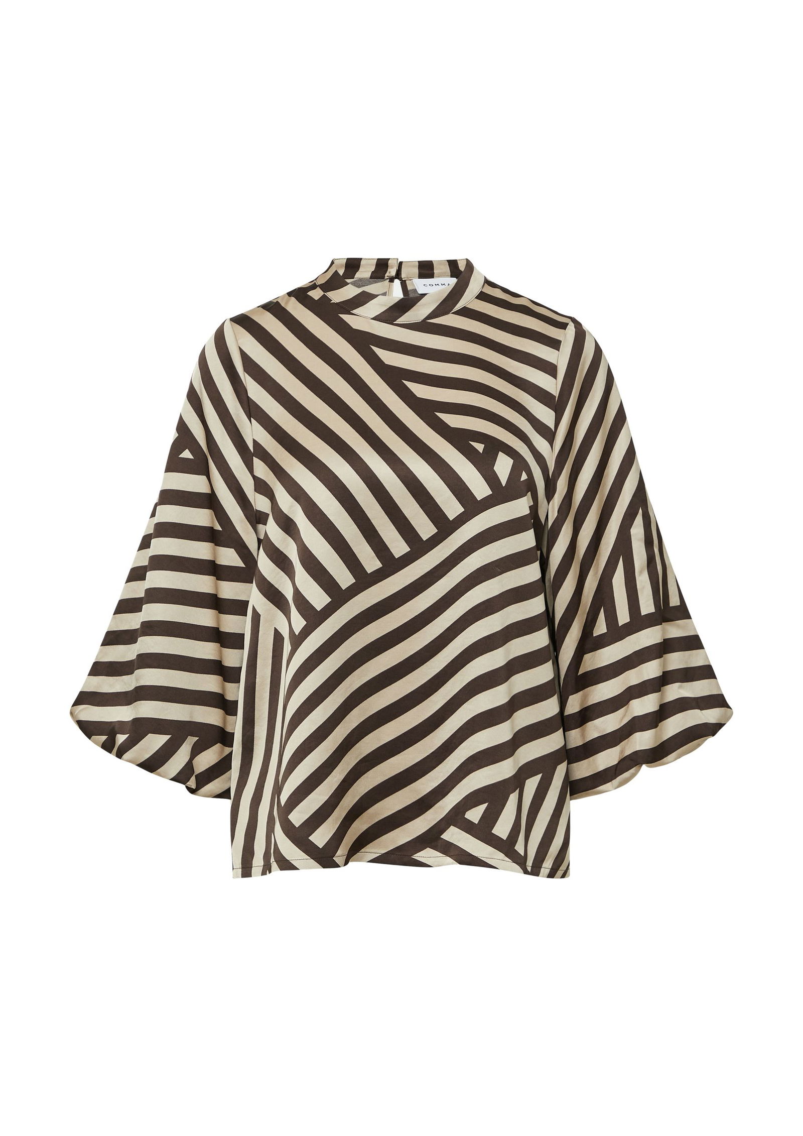 Comma | Comma Druckbluse | 38 | braun