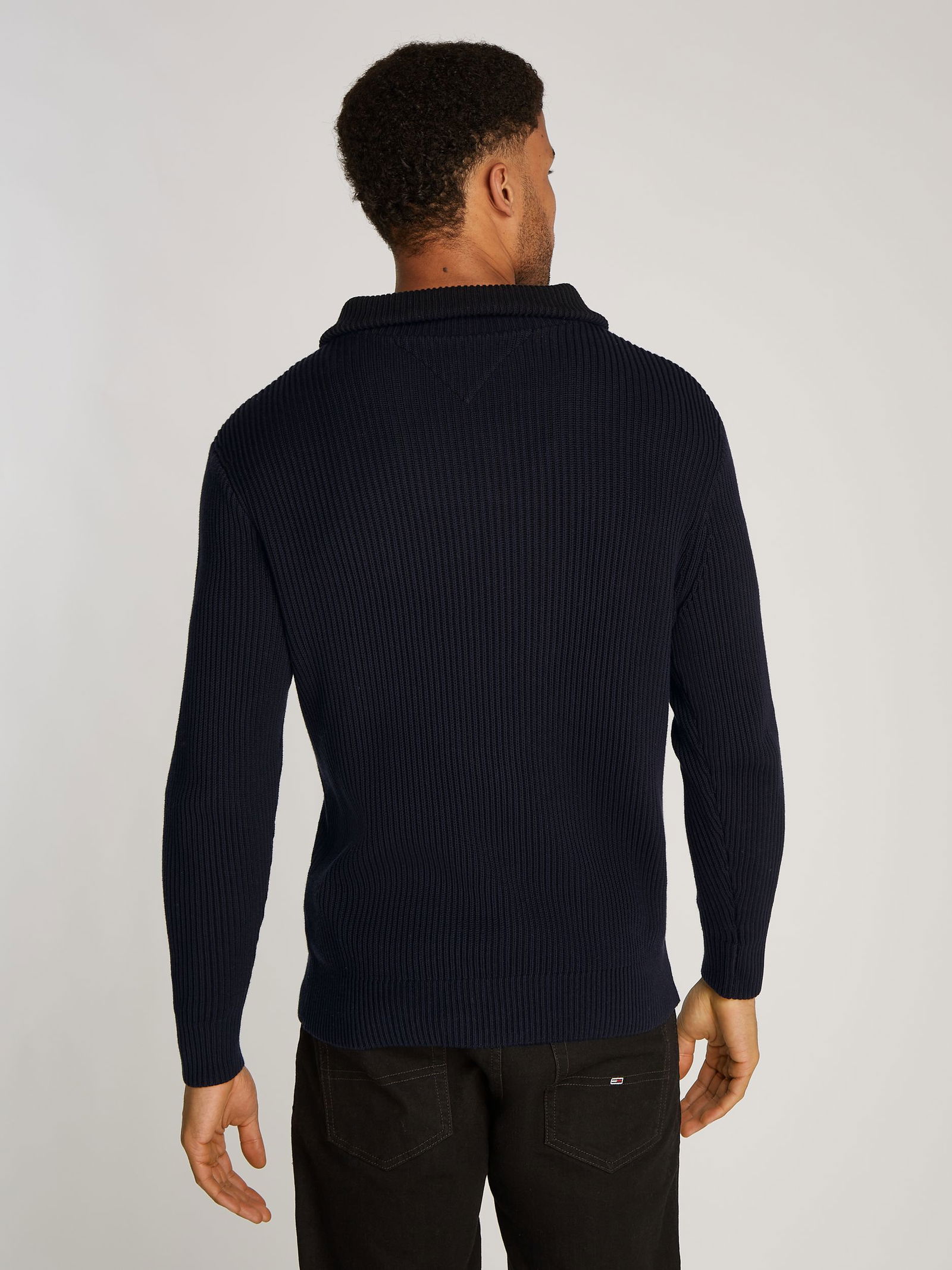  |  CHUNKY COTTON RIB NAUTICAL ZP MK | L | dark night navy big check