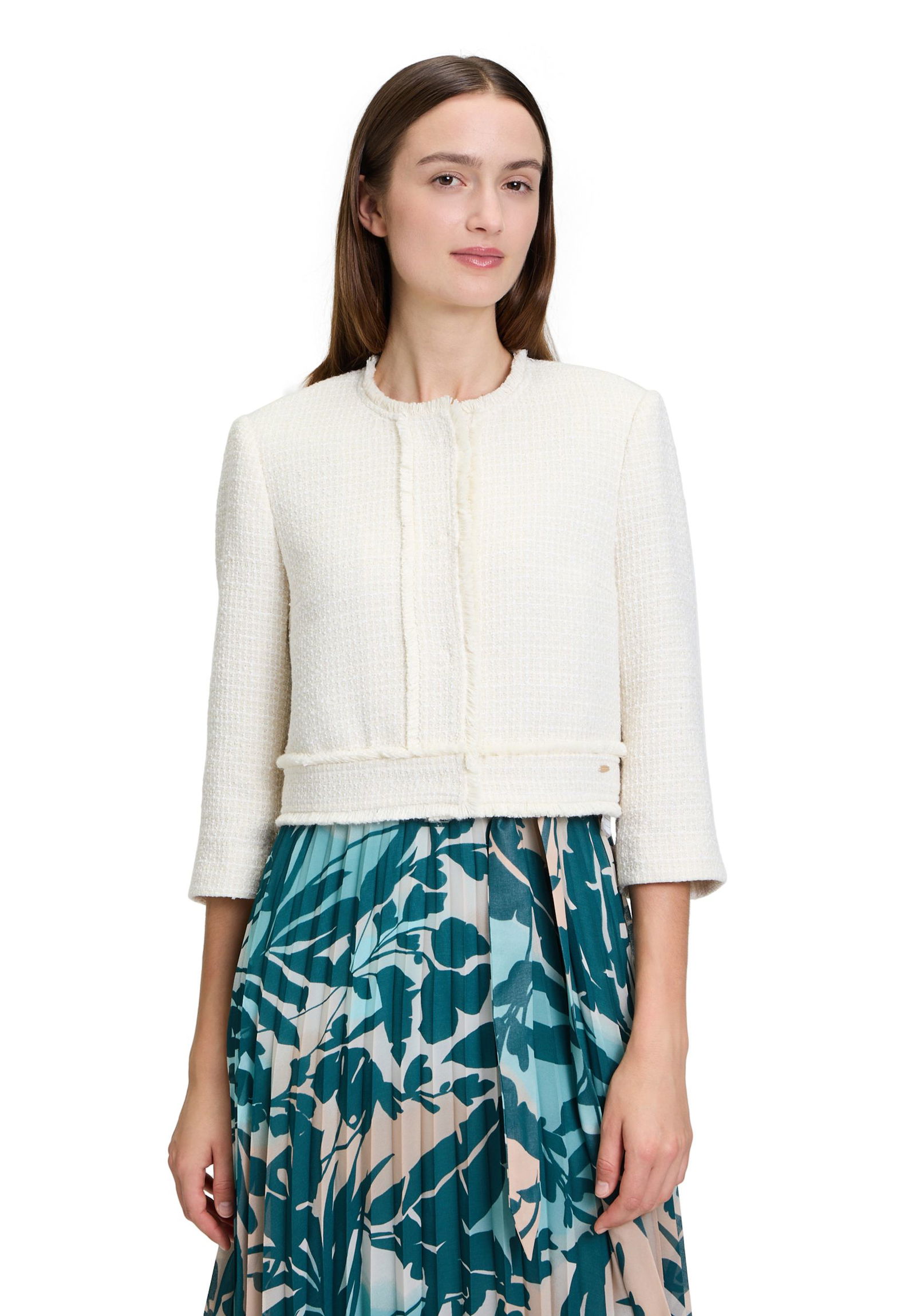  |  Blazerjacke Kurz 3/4 Arm, Nature Melange | 42 | nature melange