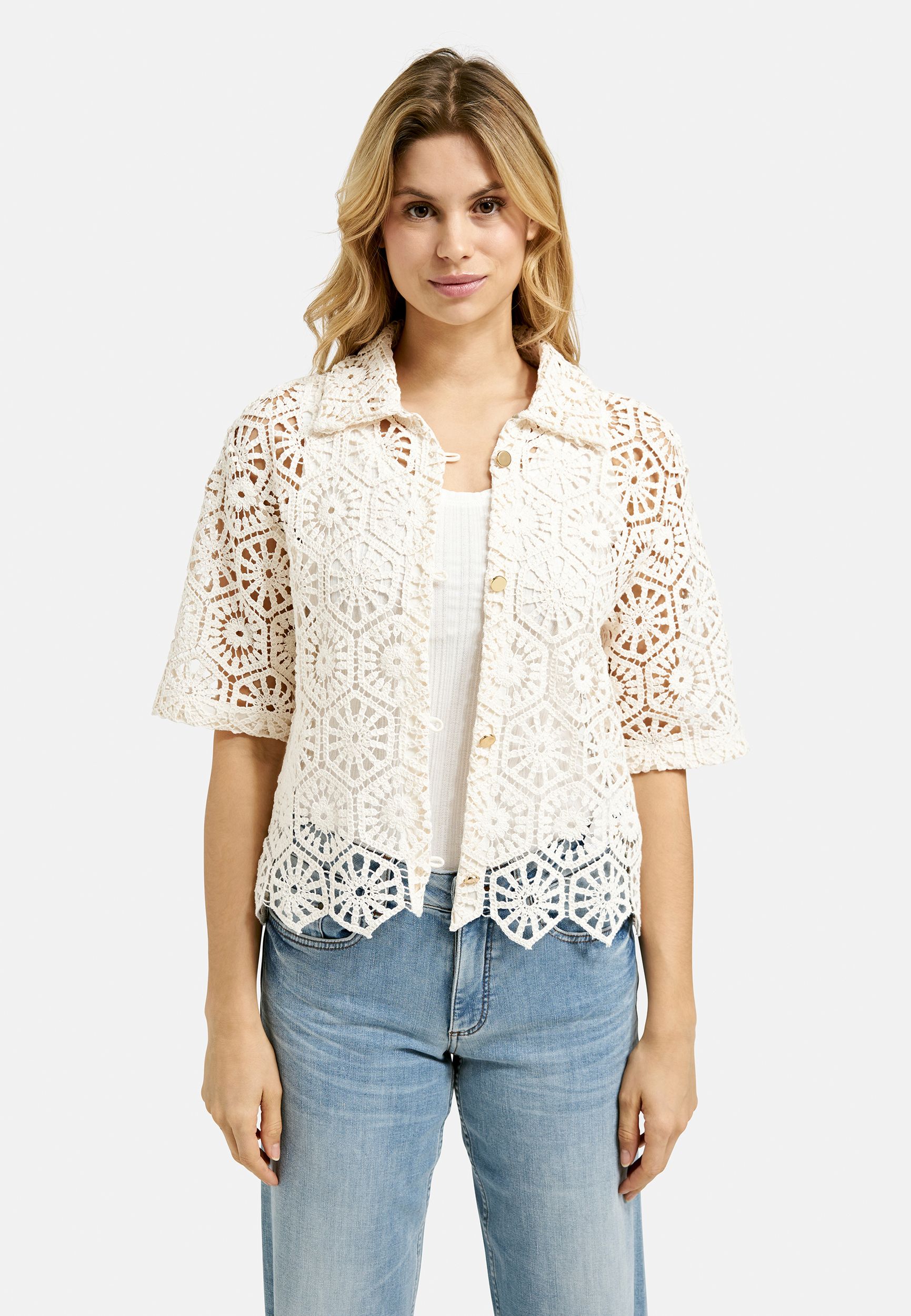 Smith&Soul |  Smith&Soul Druckbluse  | L | cream white