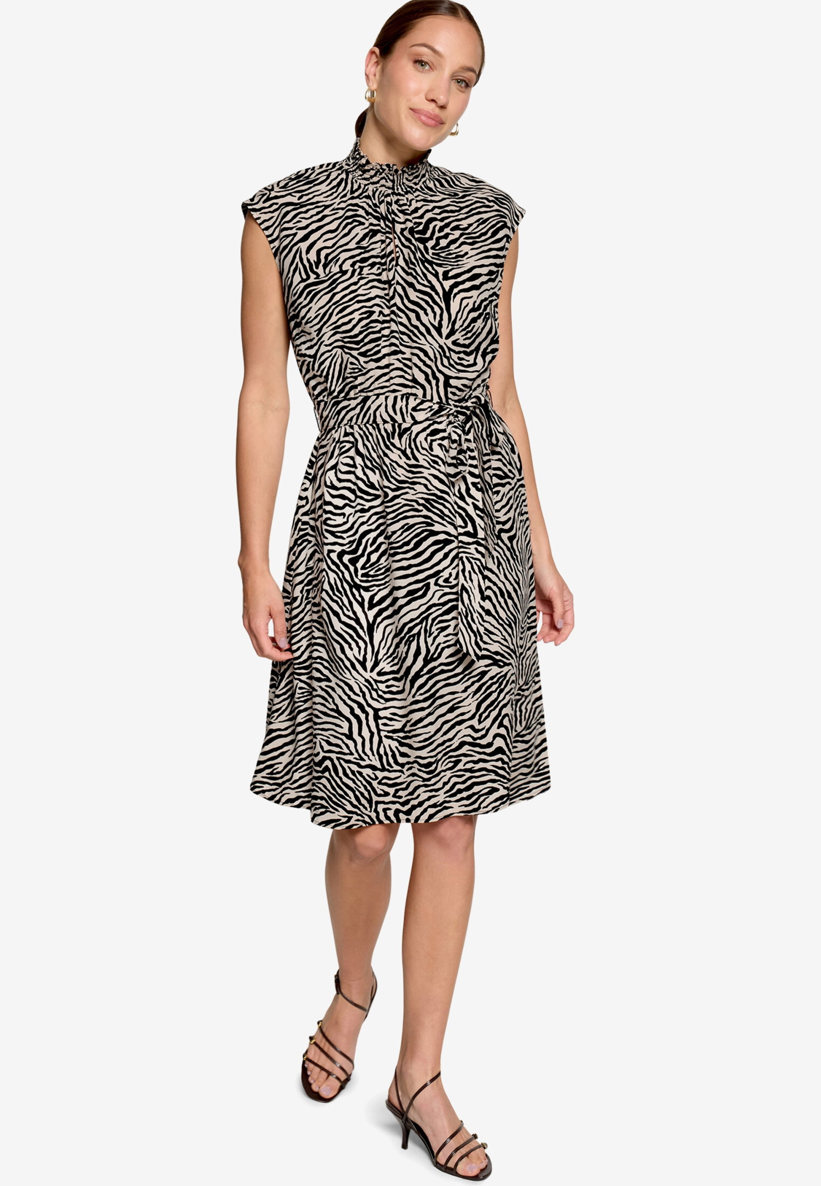Kleid Kurz ohne Arm, Cream/Black #4