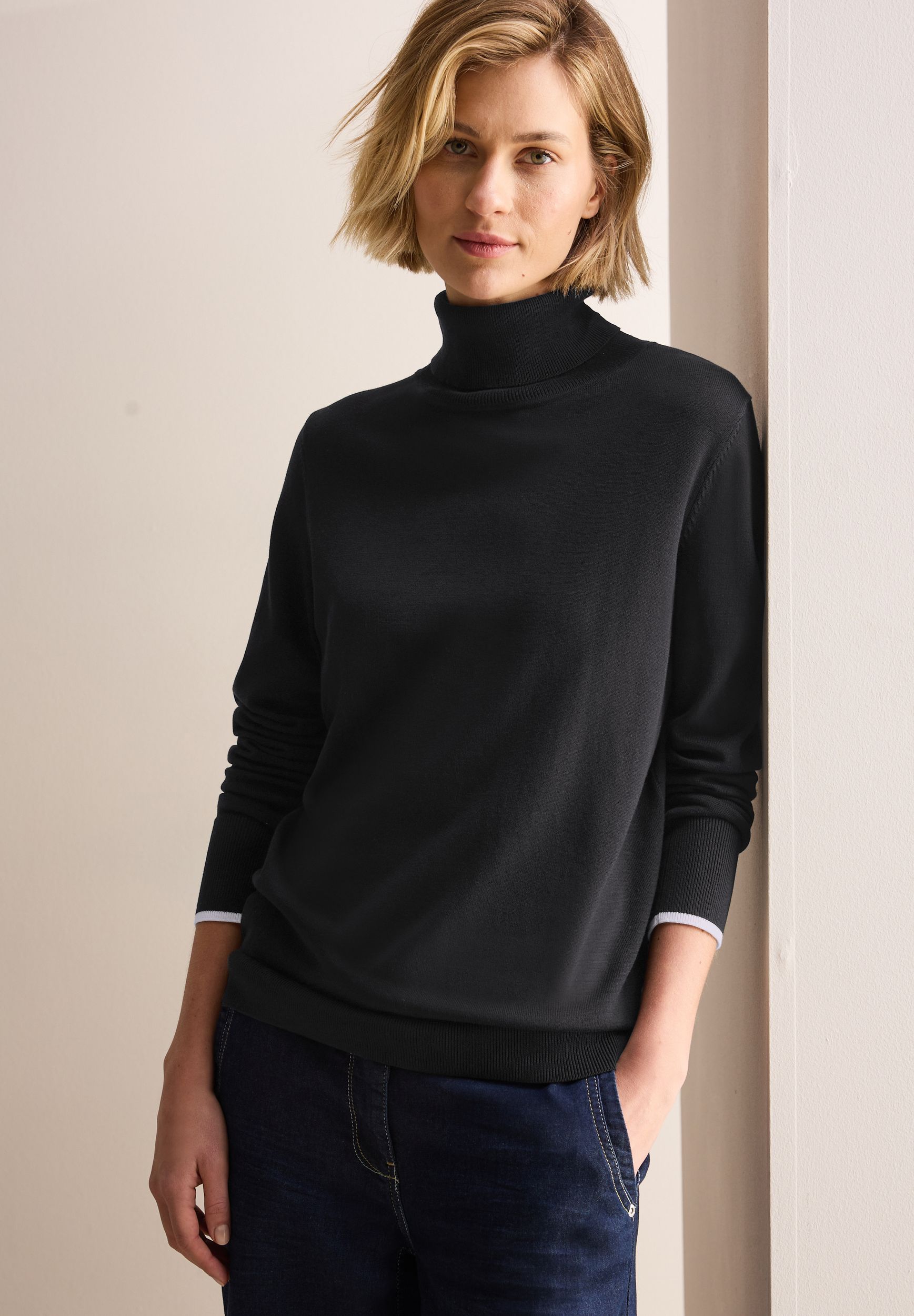 CECIL |  CECIL Rollkragenpullover  | M | black