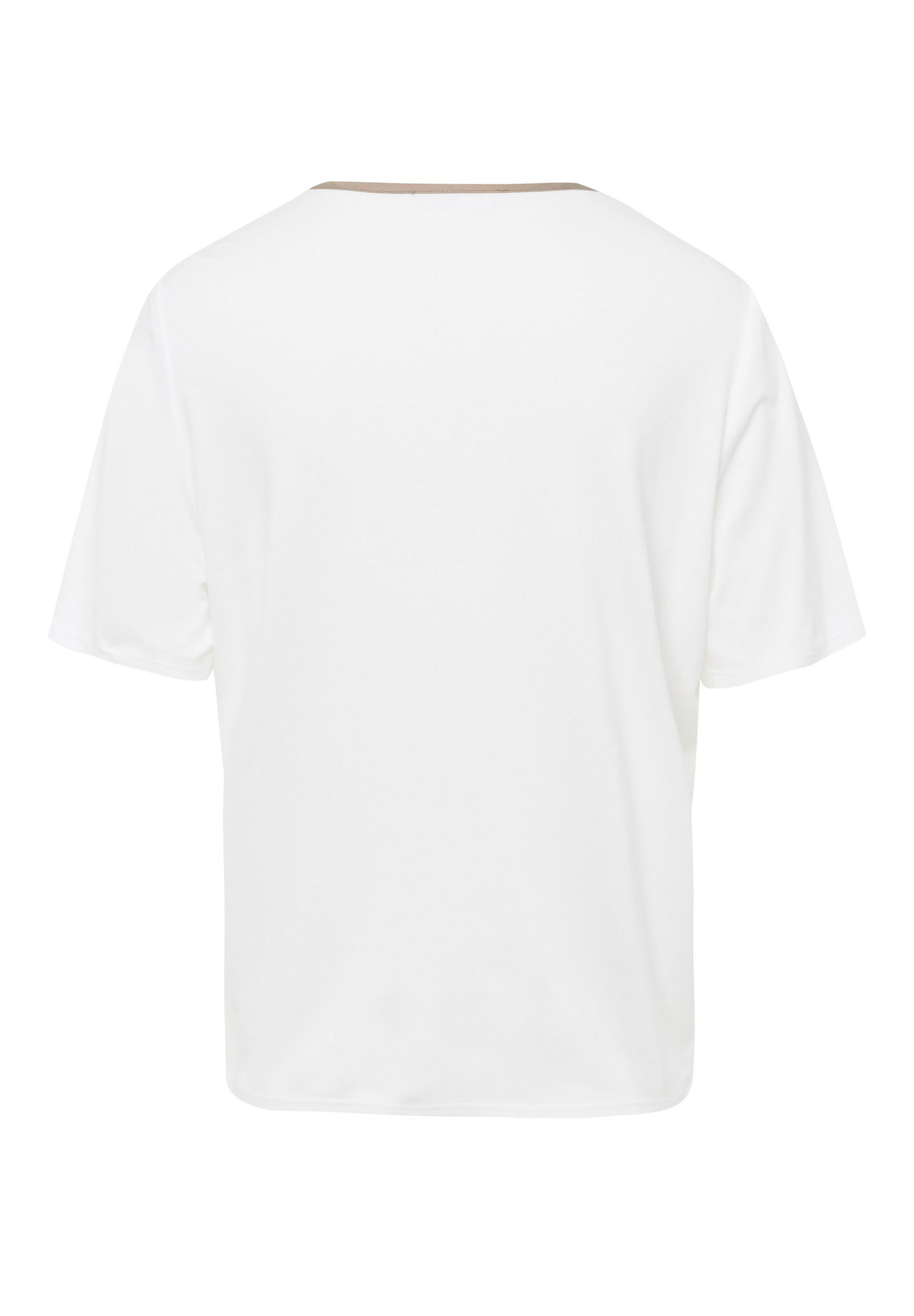 Frank Walder | Blusenshirt ELEMENTS mit besonderem Flair | 44 | iced coffee/ecru