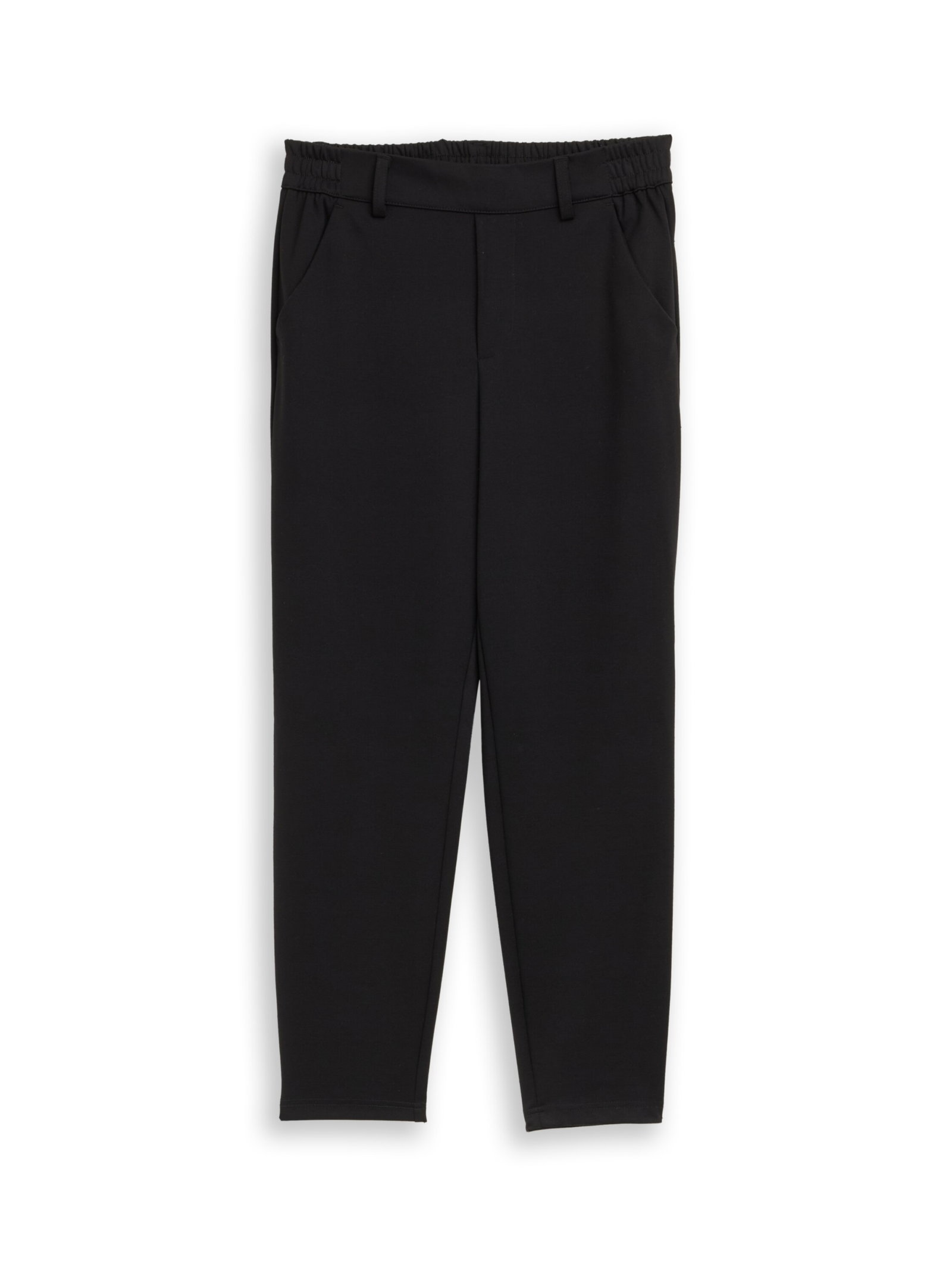 Constructed knitted pants, deep black #1