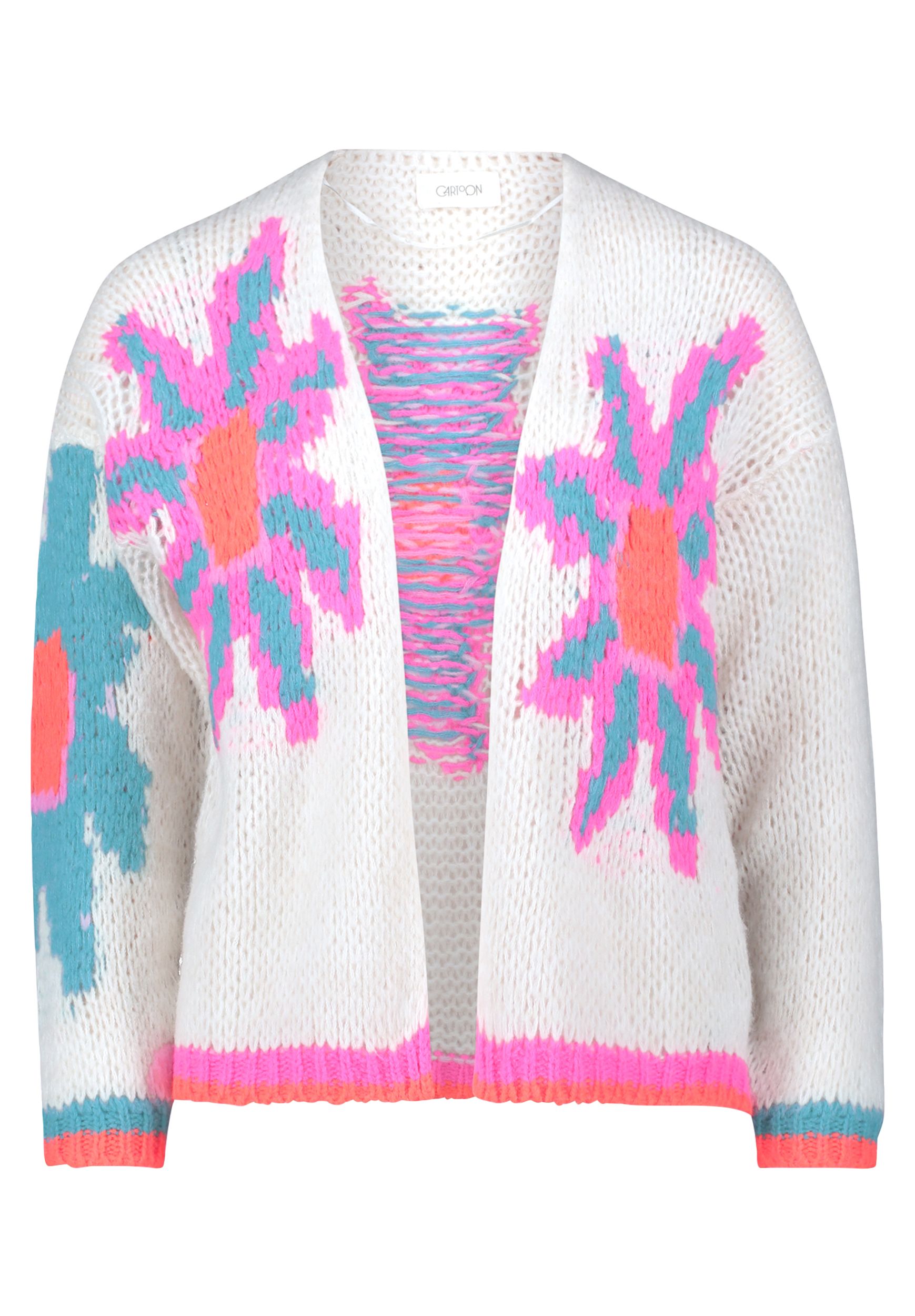Cartoon |  Cartoon Strickjacke | Cardigan  | 38 | cream/pink