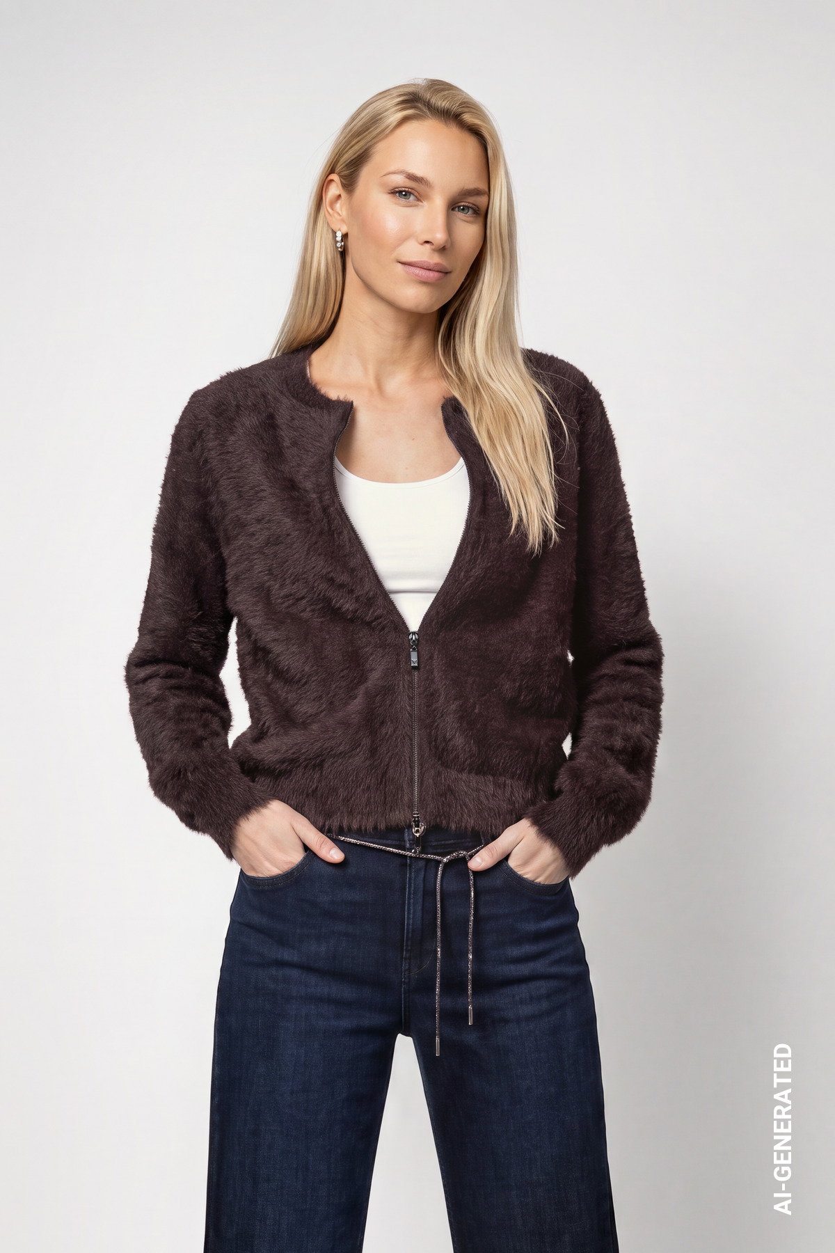 Strickjacke, black coffee #2