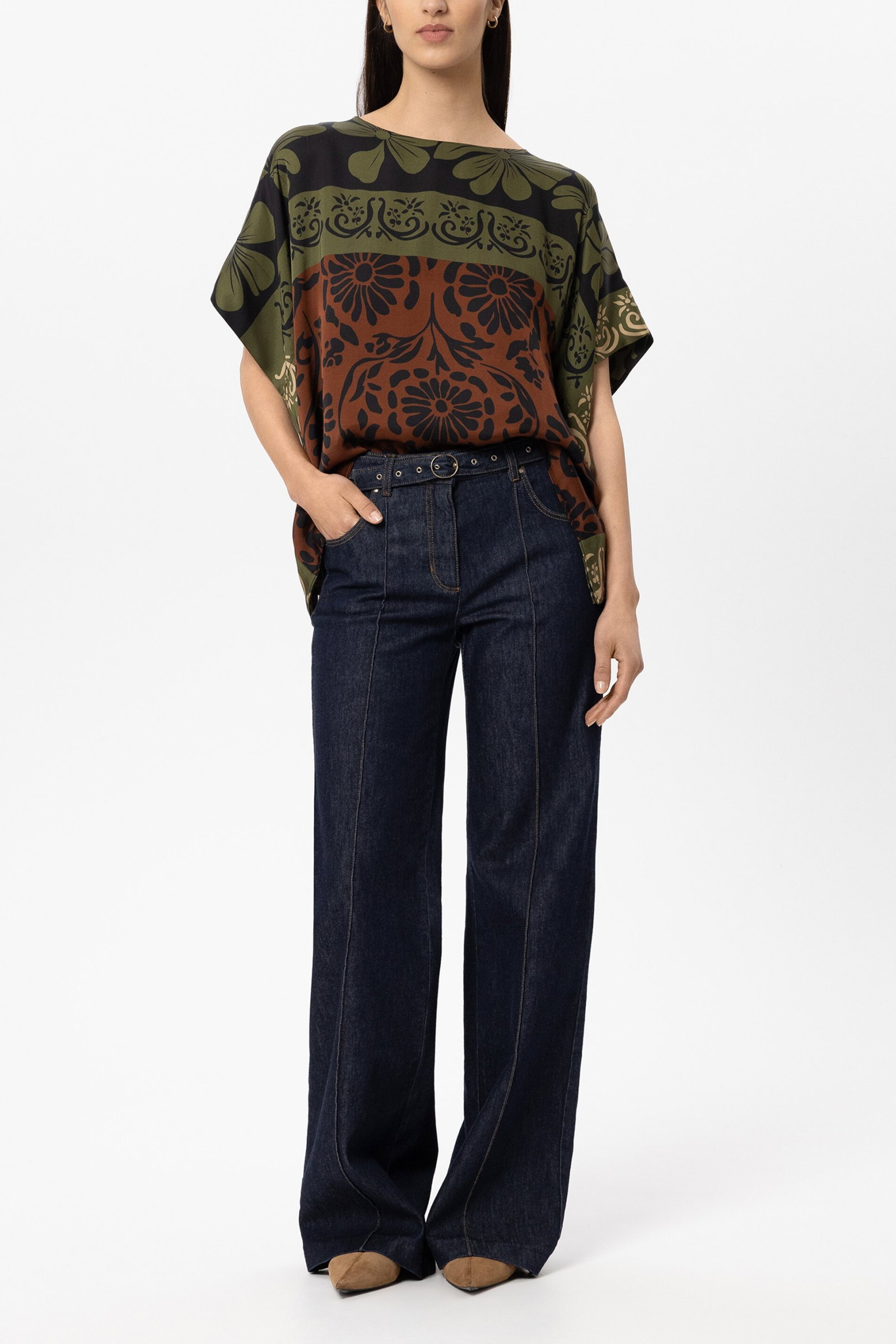 Bluse, the autumn leaf print #2