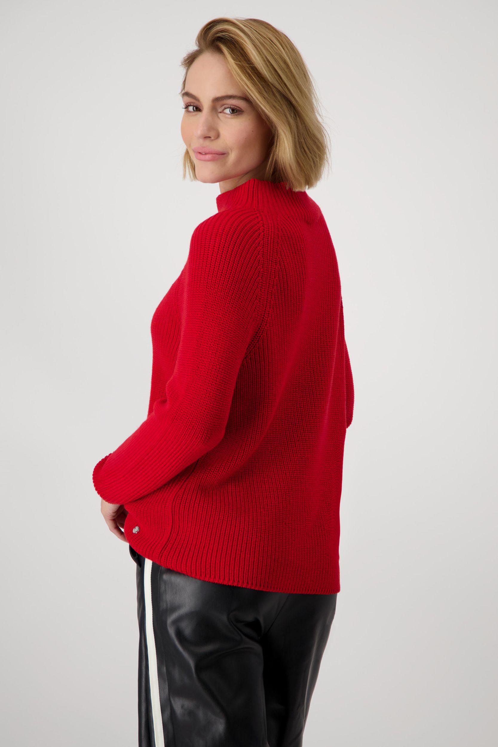 Monari |  Pullover, deep red | 36 | red lipstick