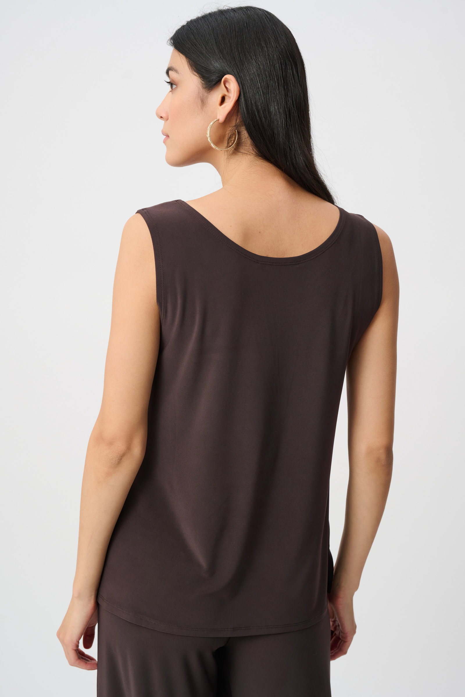 Joseph Ribkoff Top Mokka ärmelloses Silky-Knit-Camisole mit Rundhalsausschnitt #3