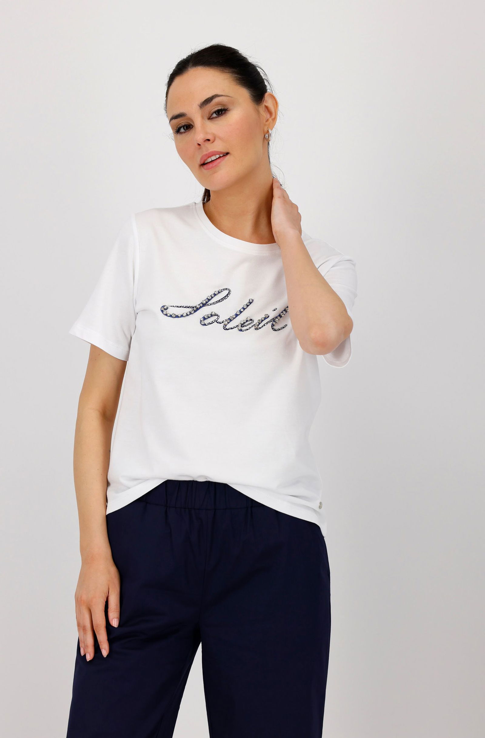Monari | T-Shirt, cream | 40