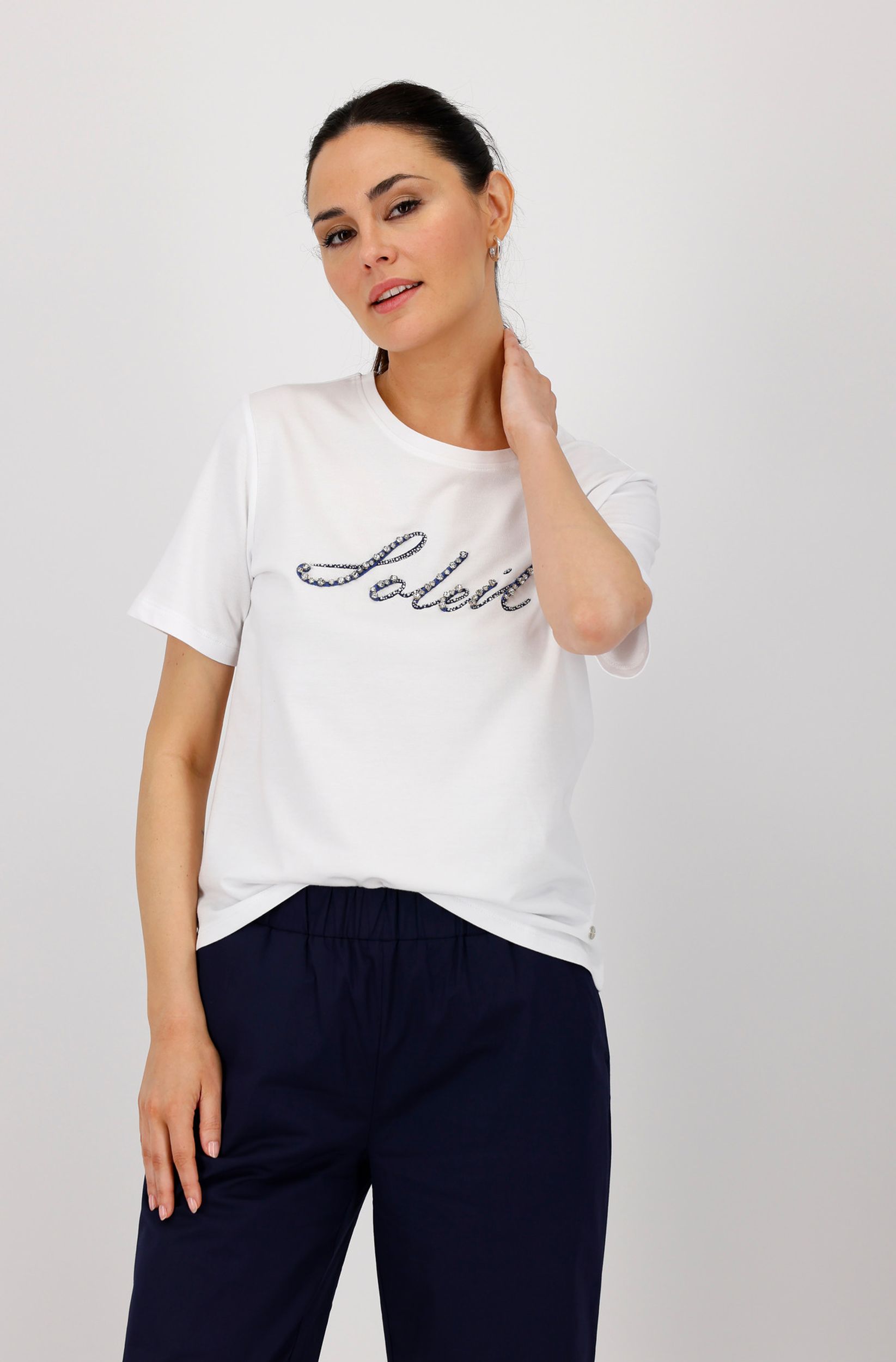 Monari |  T-Shirt, cream | 40