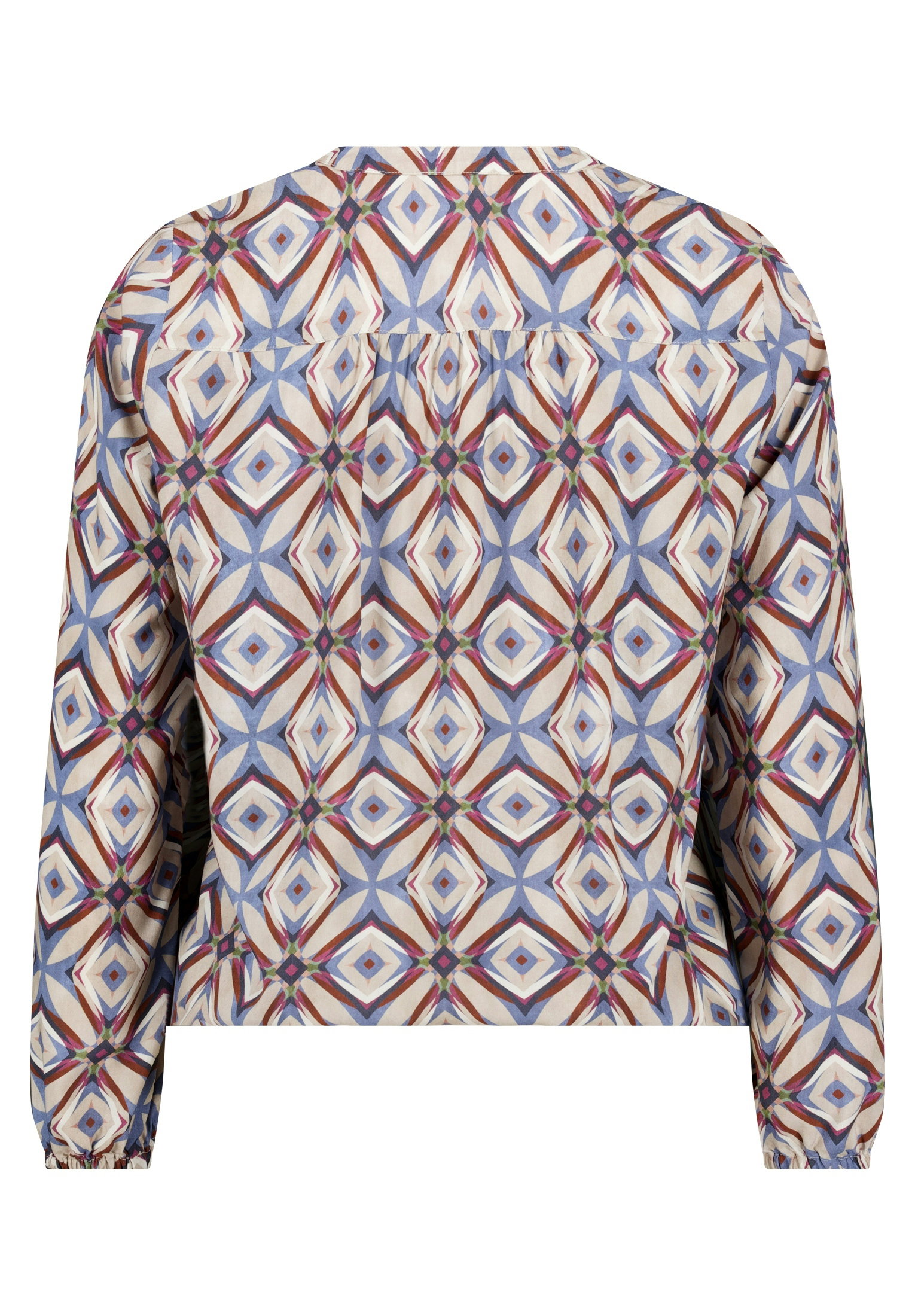 Bluse Kurz 1/1 Arm, Nature/Blue #2