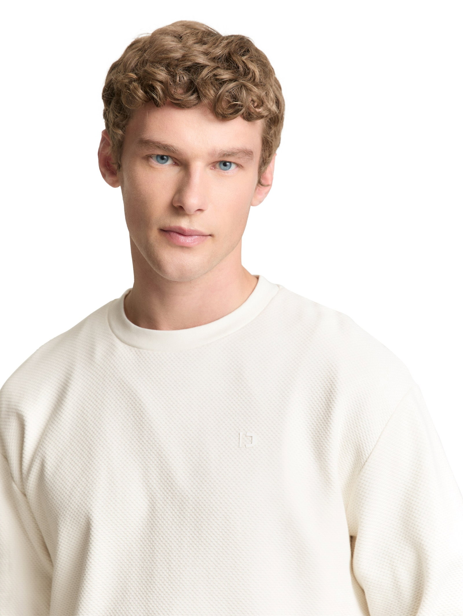 structured crew neck, Wool White #6