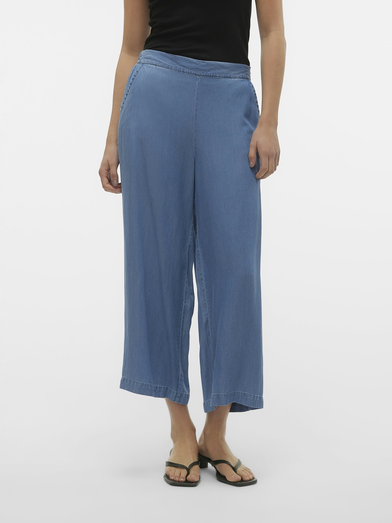 VMBREE MR WIDE TENCEL CULOTTE GA NO, Medium Blue Denim #5
