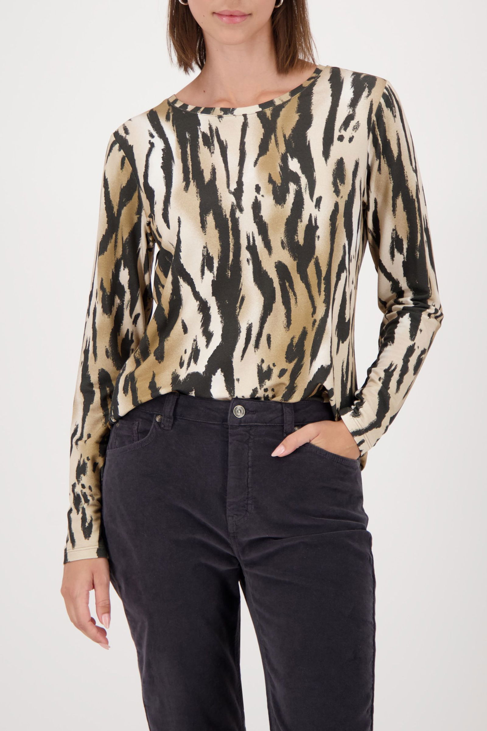 Monari | Pullover, whisky gemustert | 46