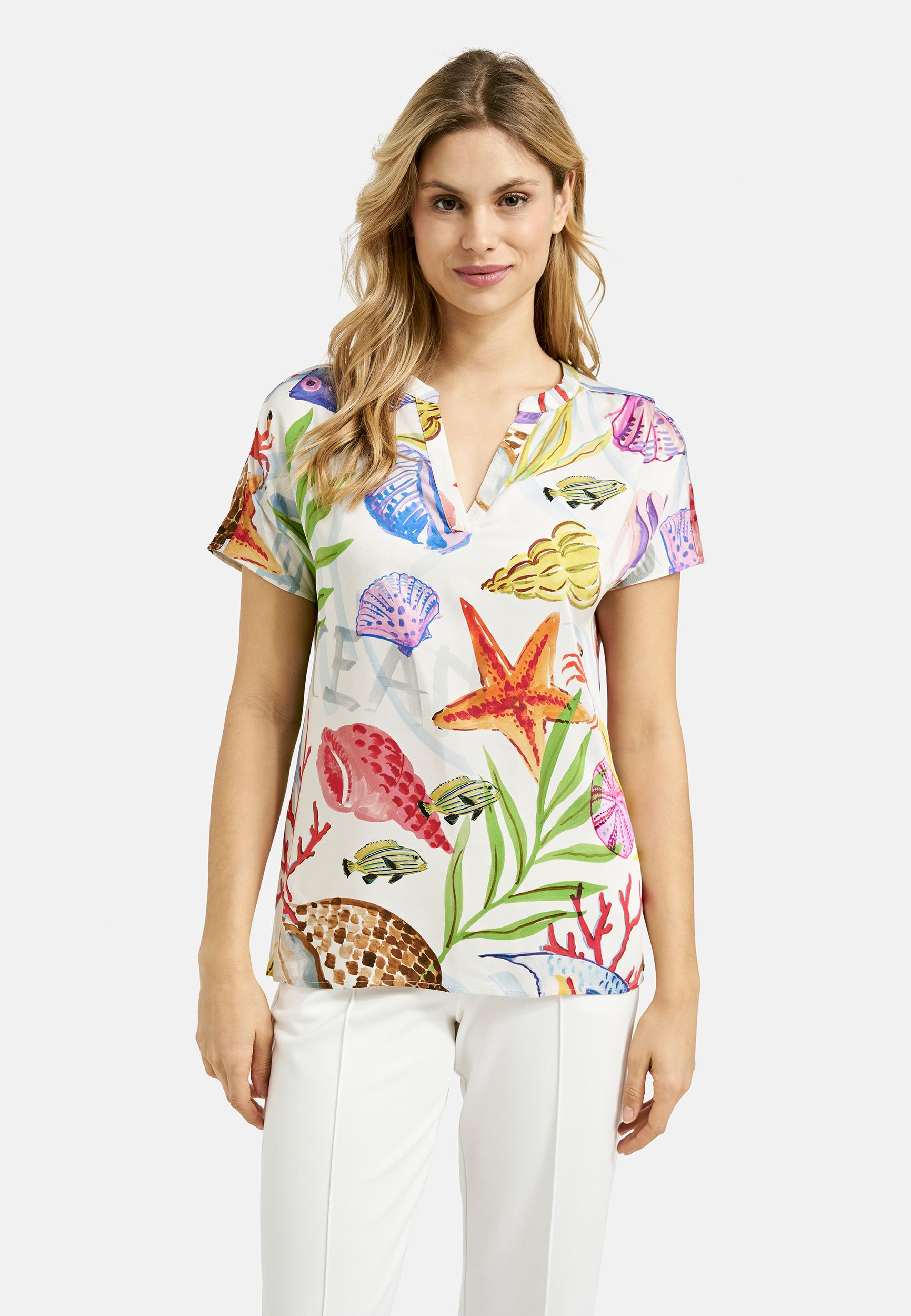 Milano |  Milano Druckbluse  | 44 | colorful print