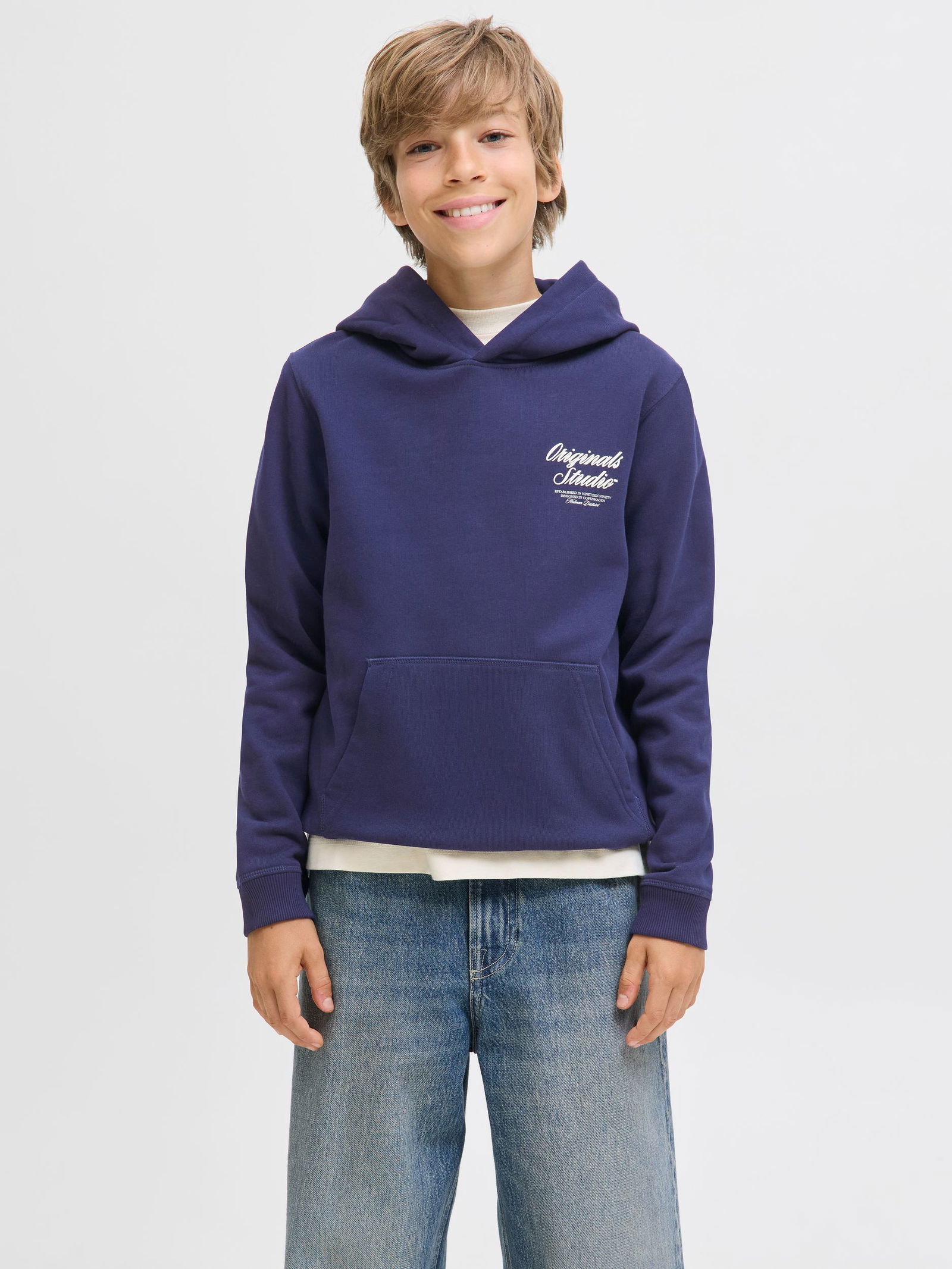 Jack&Jones |  JORNORREBRO TYPO BACK SWEAT HOOD SN JNR | 140