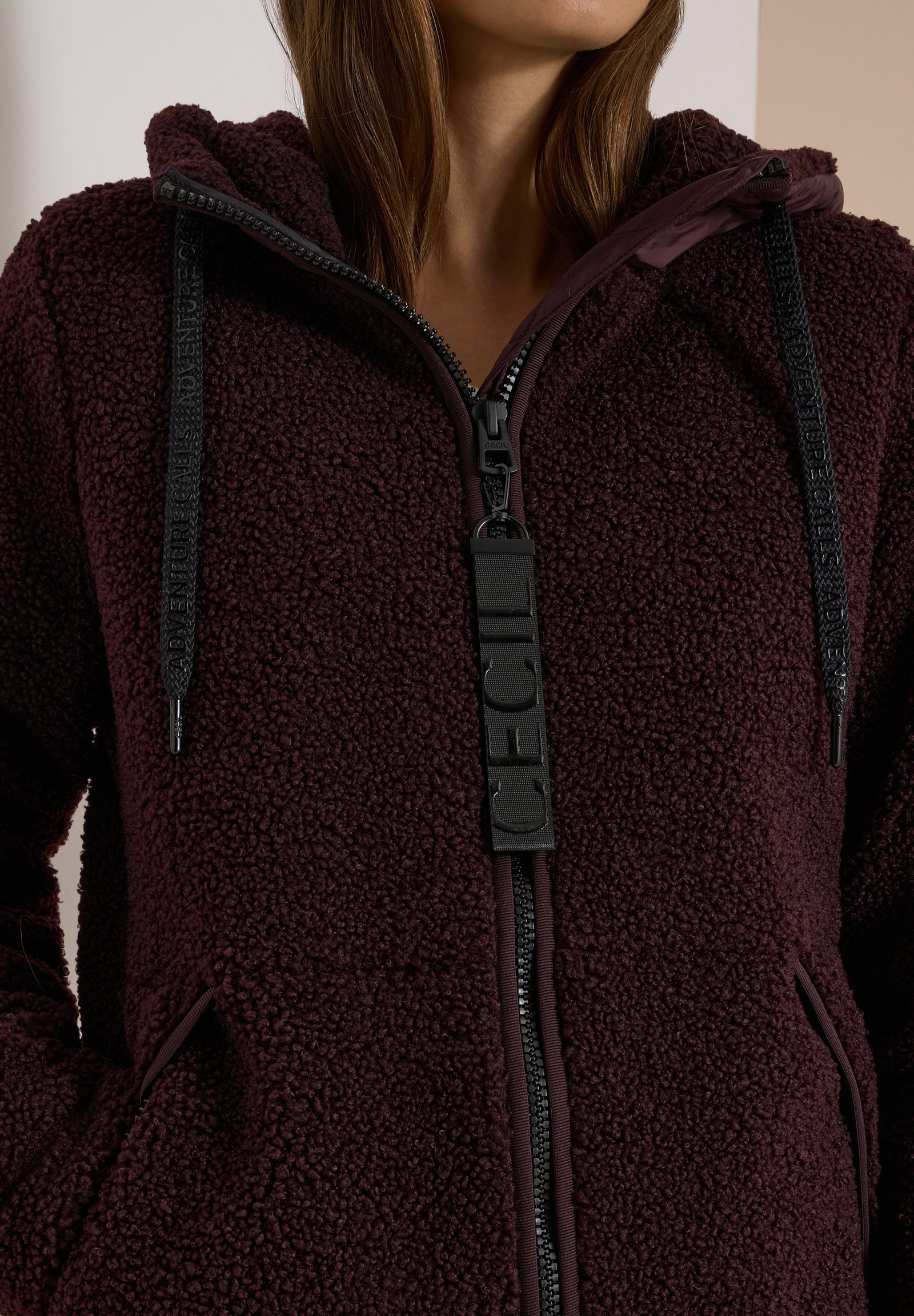 TOS Teddy Matmix Coat, berry red #6