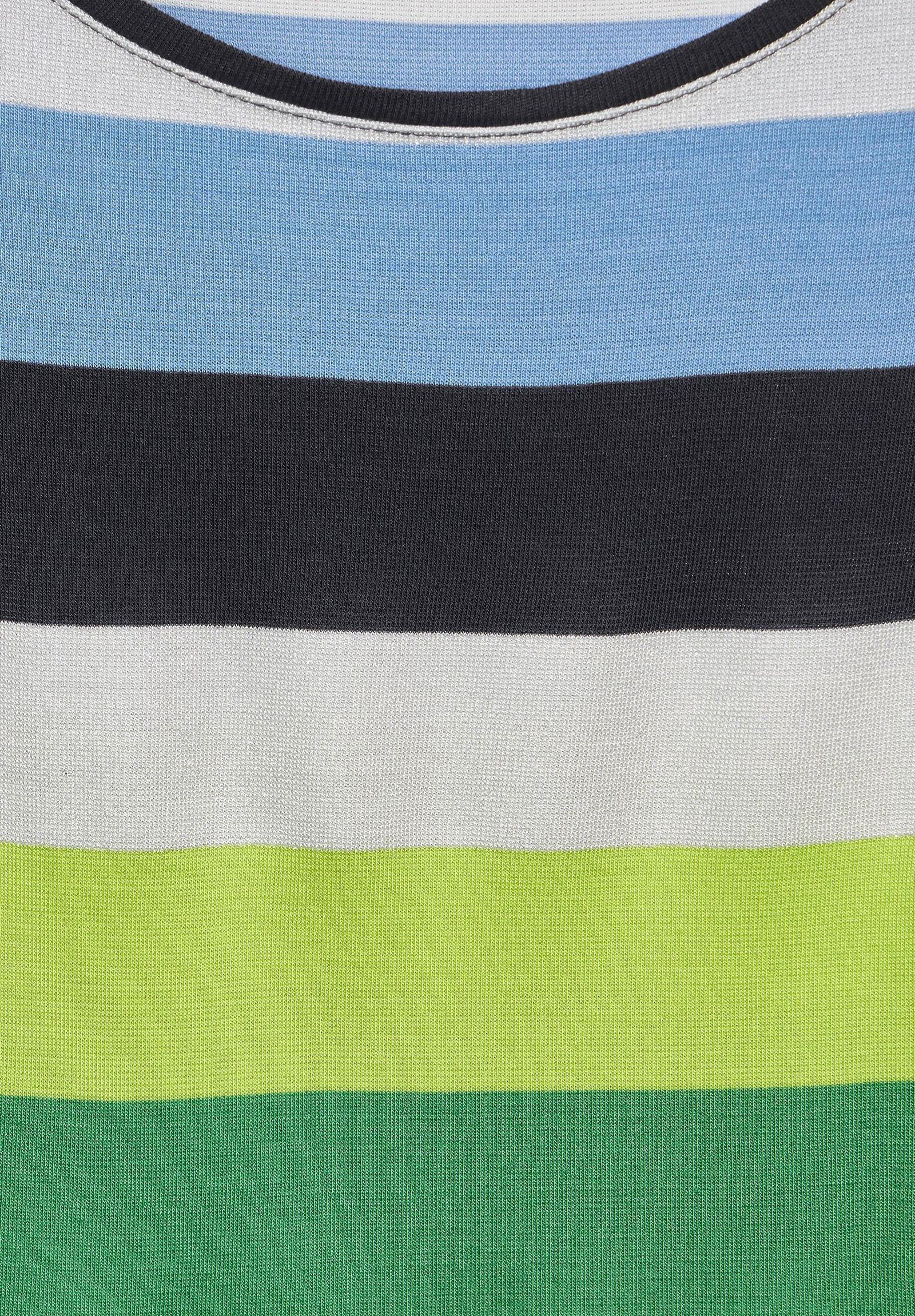 CECIL |  Gestreiftes T-Shirt | S | dark petrol blue