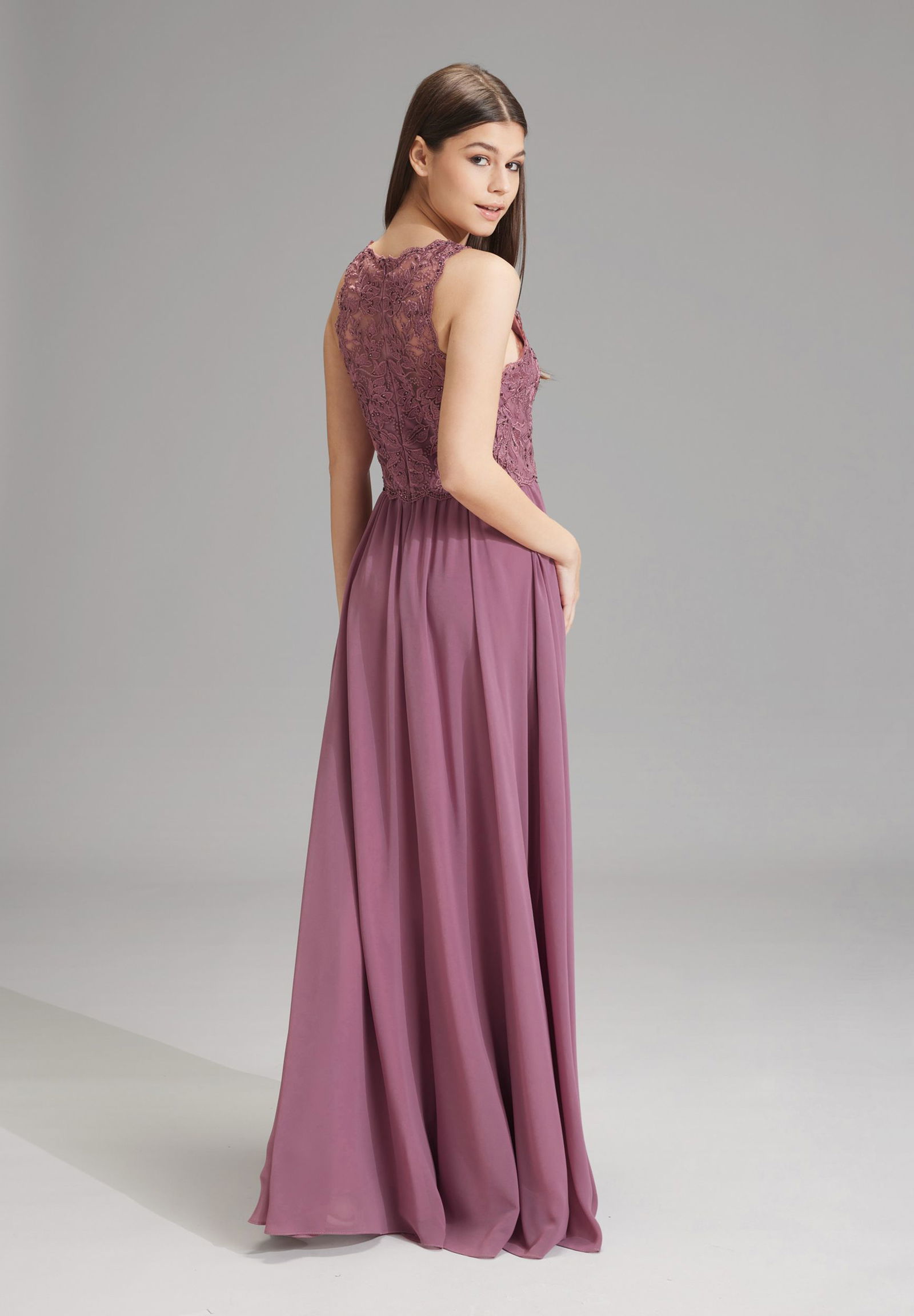 Hey Kyla High-closed-Abendkleid mit floraler Spitze