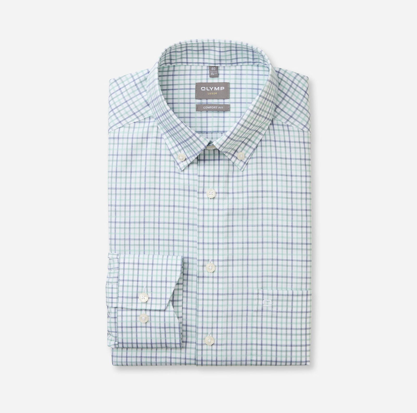 Olymp |  Olymp Hemd Modern Fit  | 43 | grün