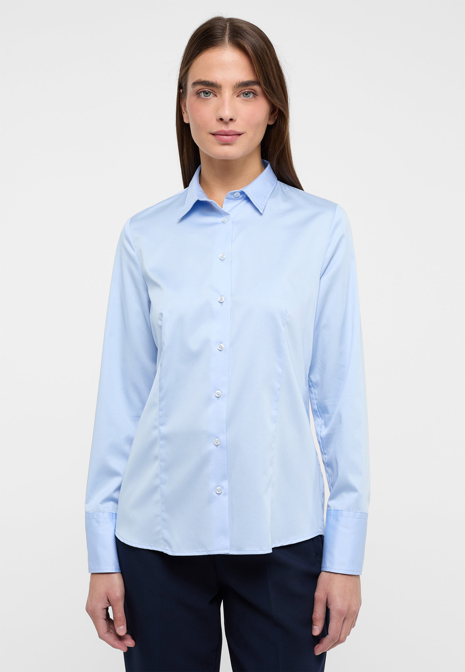 Eterna Bluse Satingewebe Langarm #2