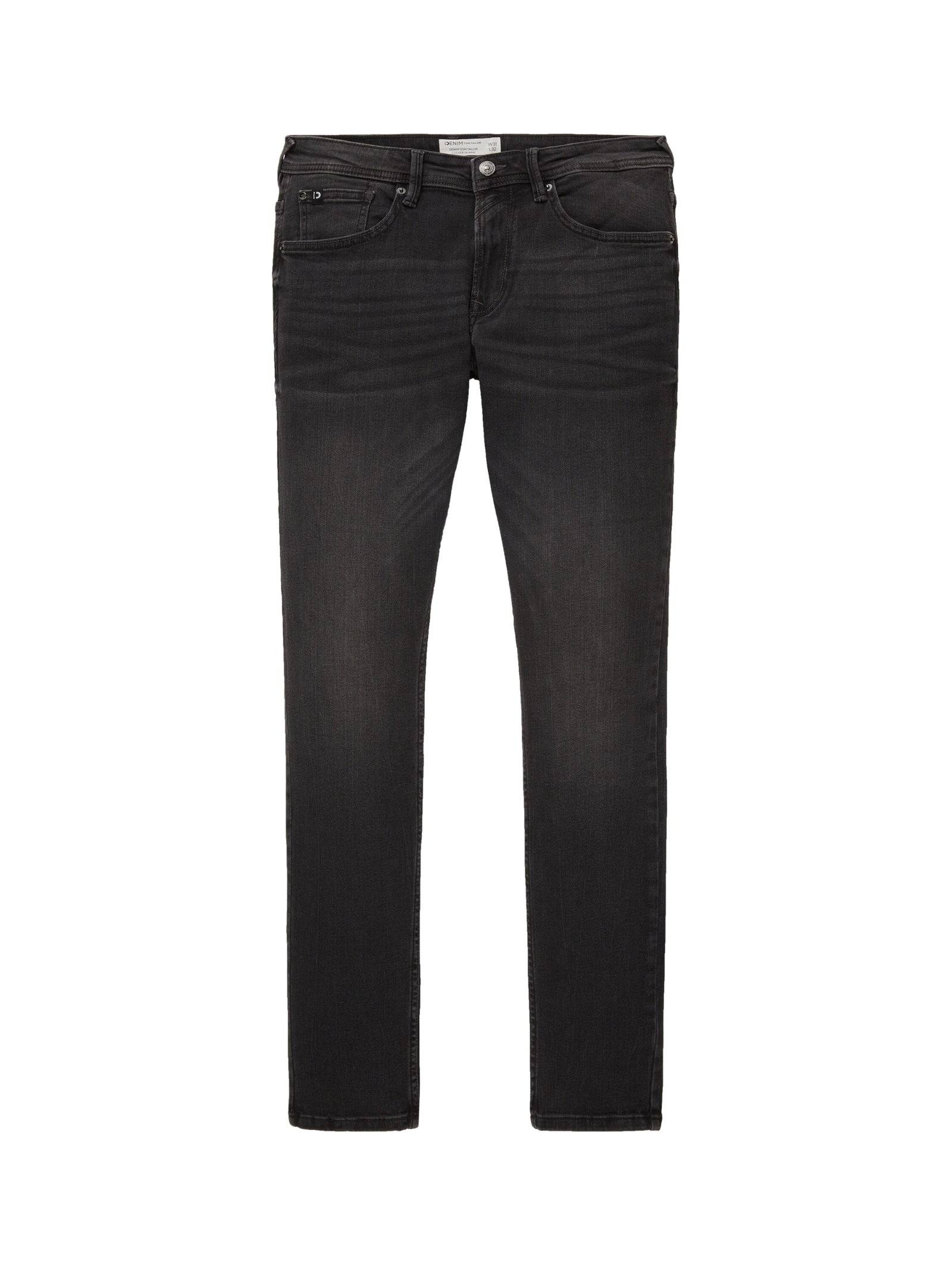 skinny CULVER stretch denim, used dark stone black denim #1